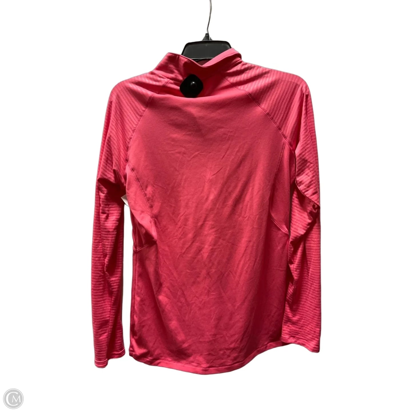 Athletic Top Long Sleeve Collar By Under Armour In Pink, Size: L