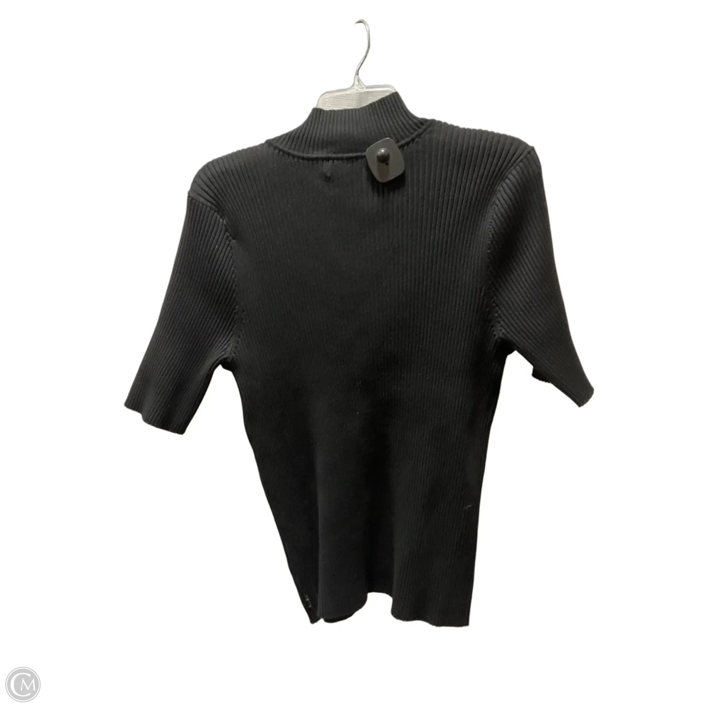 Top Short Sleeve Designer By Karl Lagerfeld In Black, Size: Xl