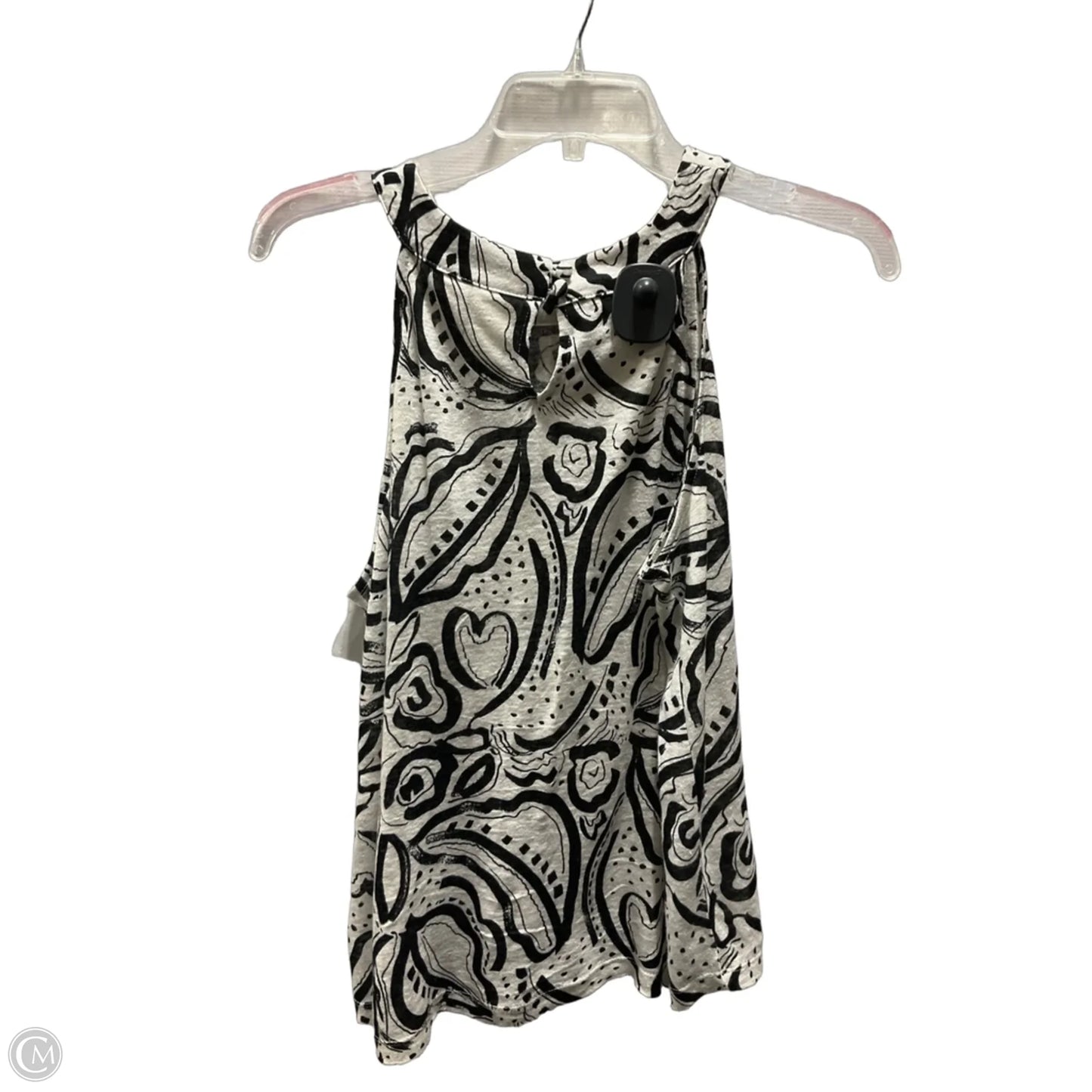 Top Sleeveless By C And C In Black & White, Size: M