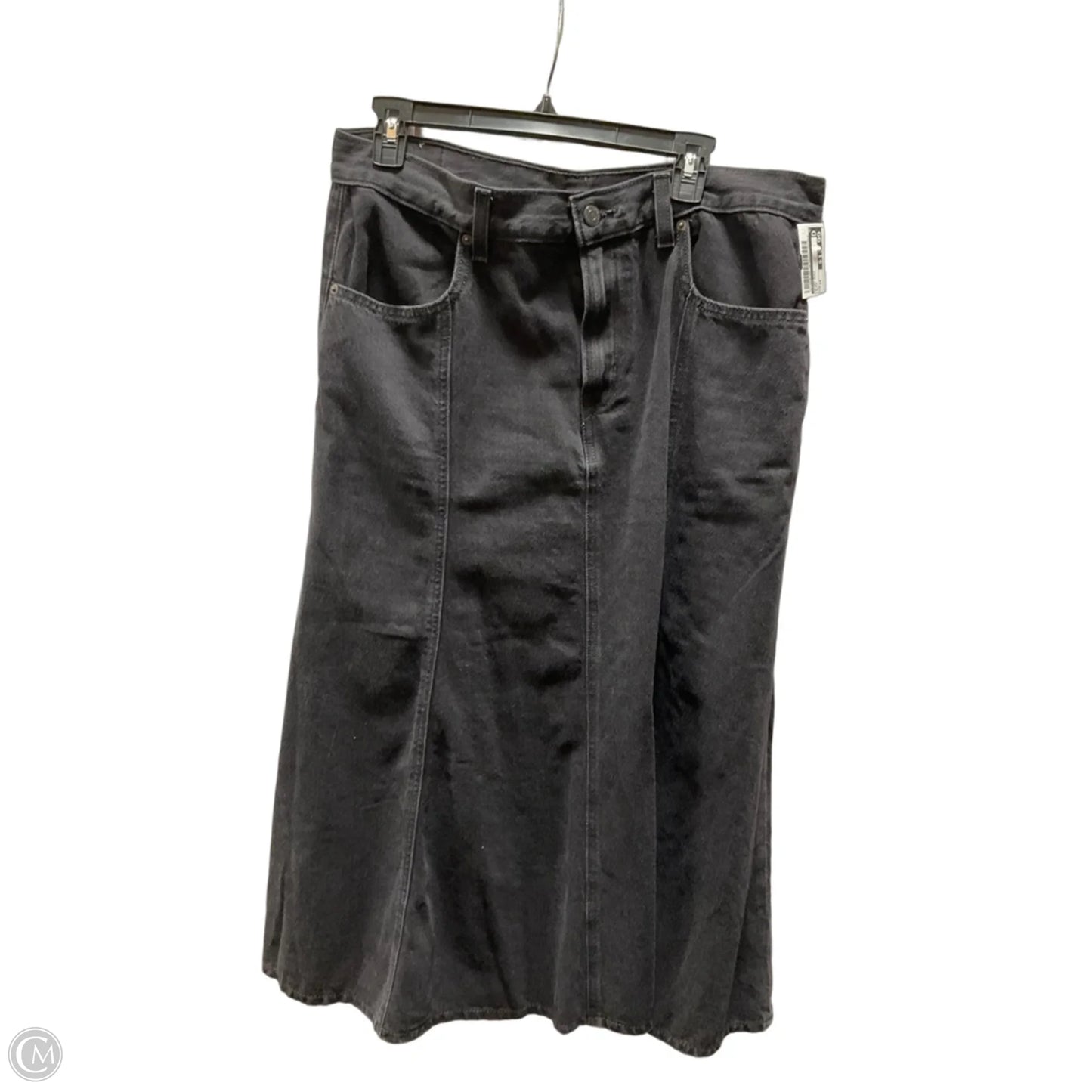 Skirt Midi By Levis In Black, Size: 14