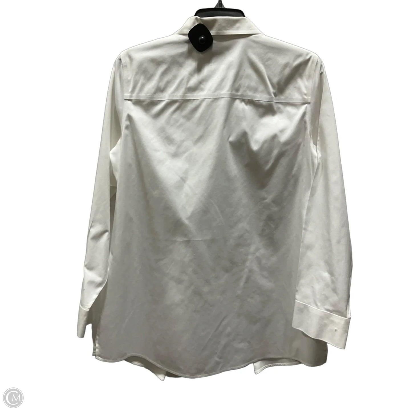 Blouse Long Sleeve By Chicos In White, Size: M