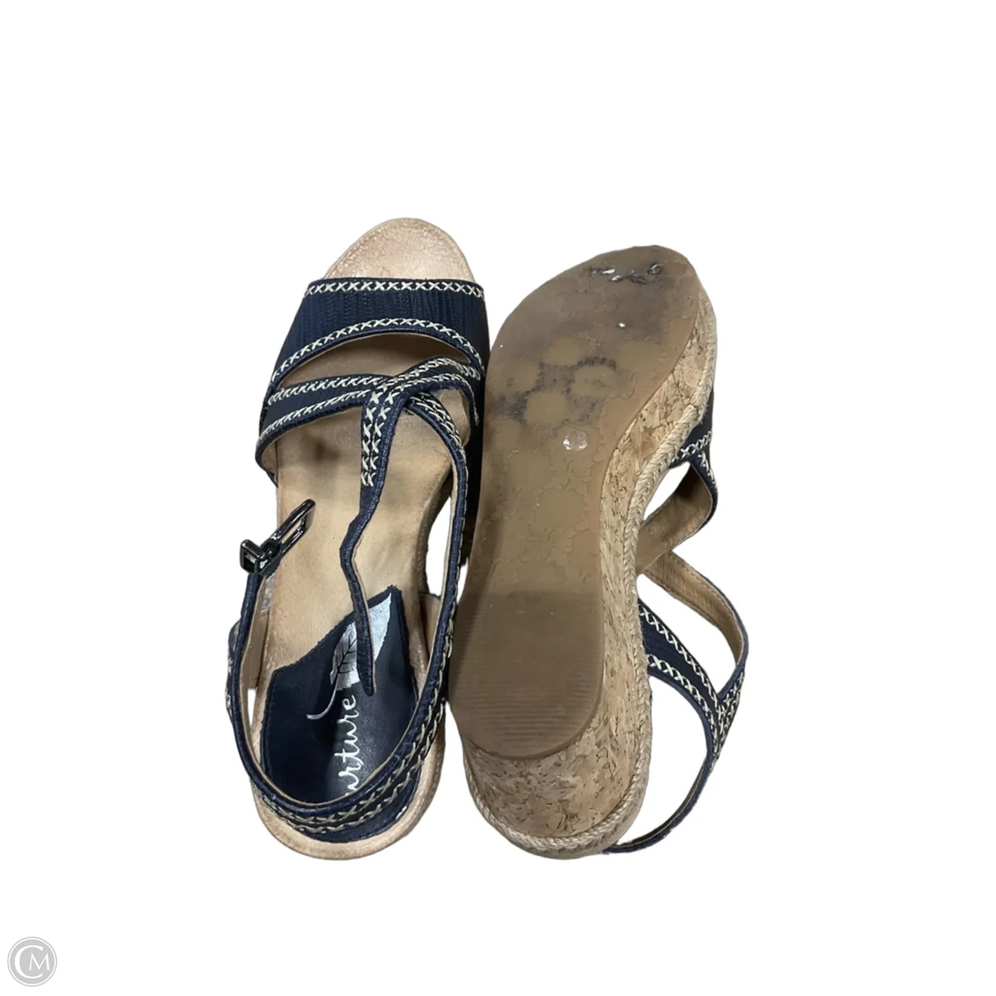 Sandals Heels Platform By Nurture In Blue, Size: 7