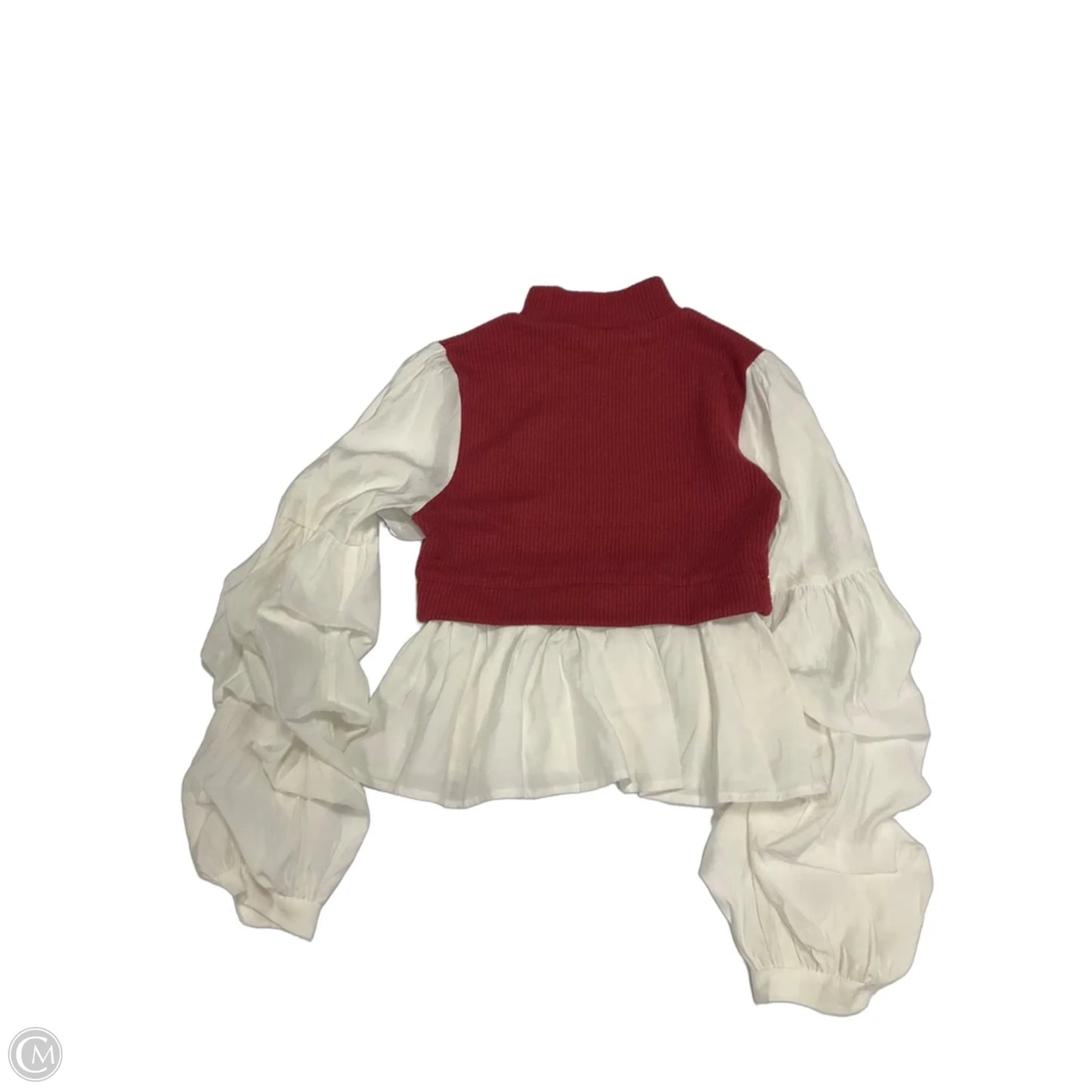 Top Long Sleeve By Anthropologie In Red, Size: Xs