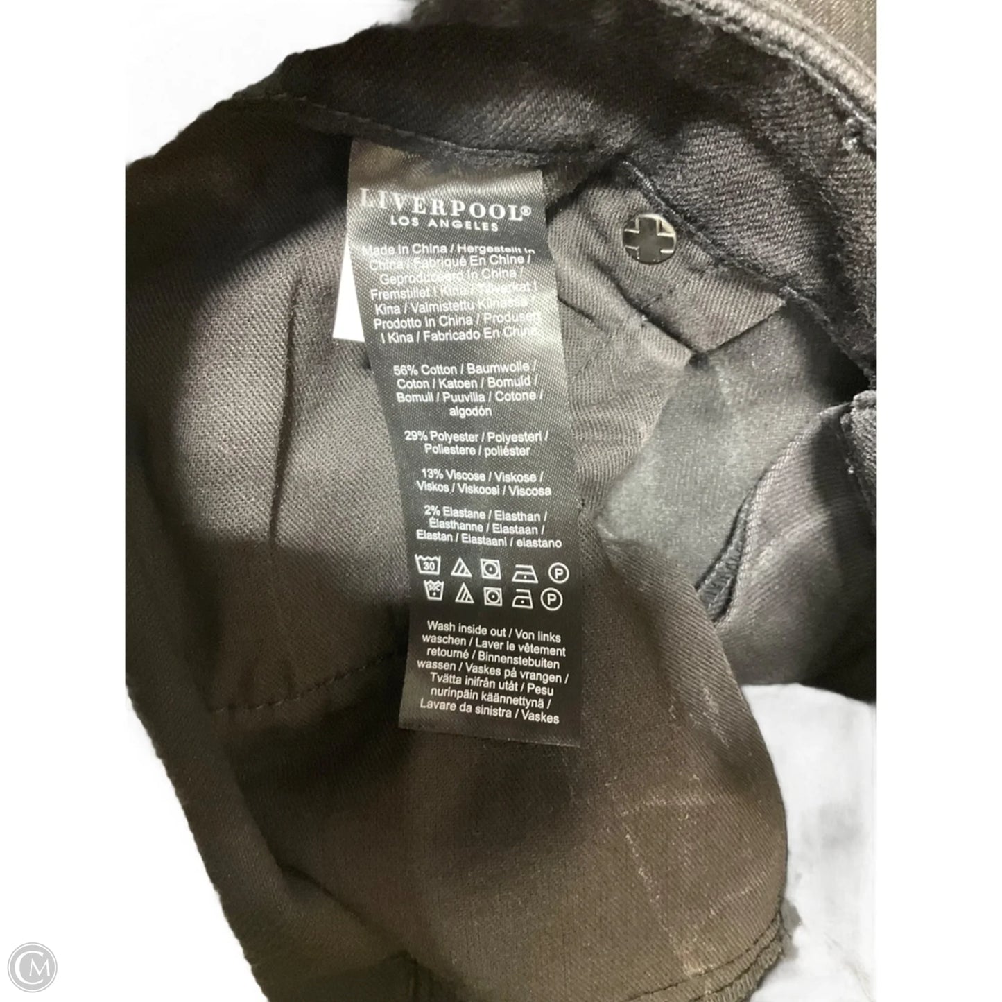 Jeans Wide Leg By Liverpool In Black, Size: 8