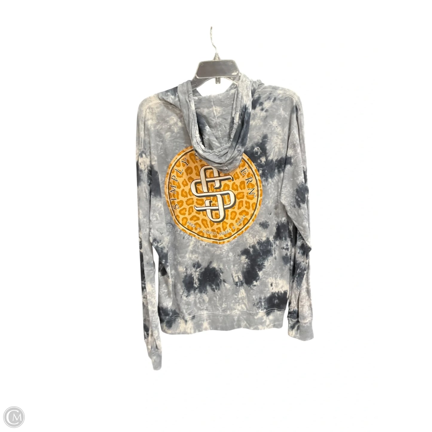 Sweatshirt Hoodie By Simply Southern In Tie Dye, Size: L