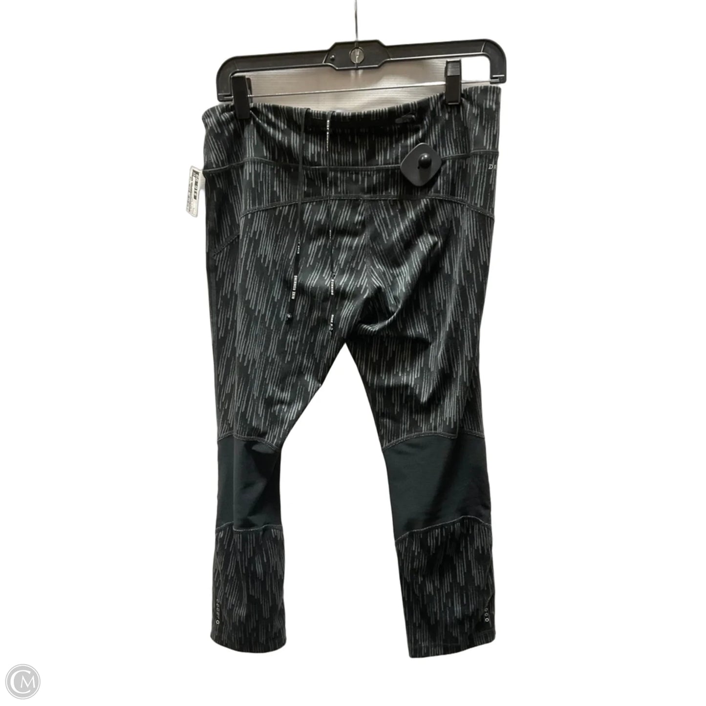 Athletic Leggings Capris By Nike Apparel In Black & Grey, Size: L