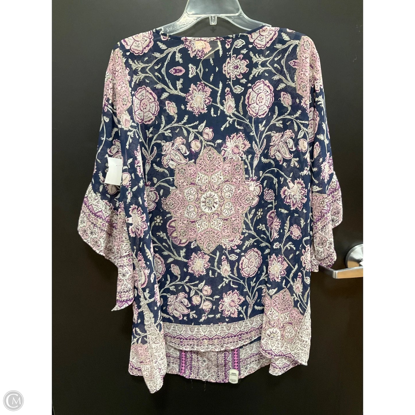 Top Short Sleeve By Style And Company In Flowered, Size: Xxl