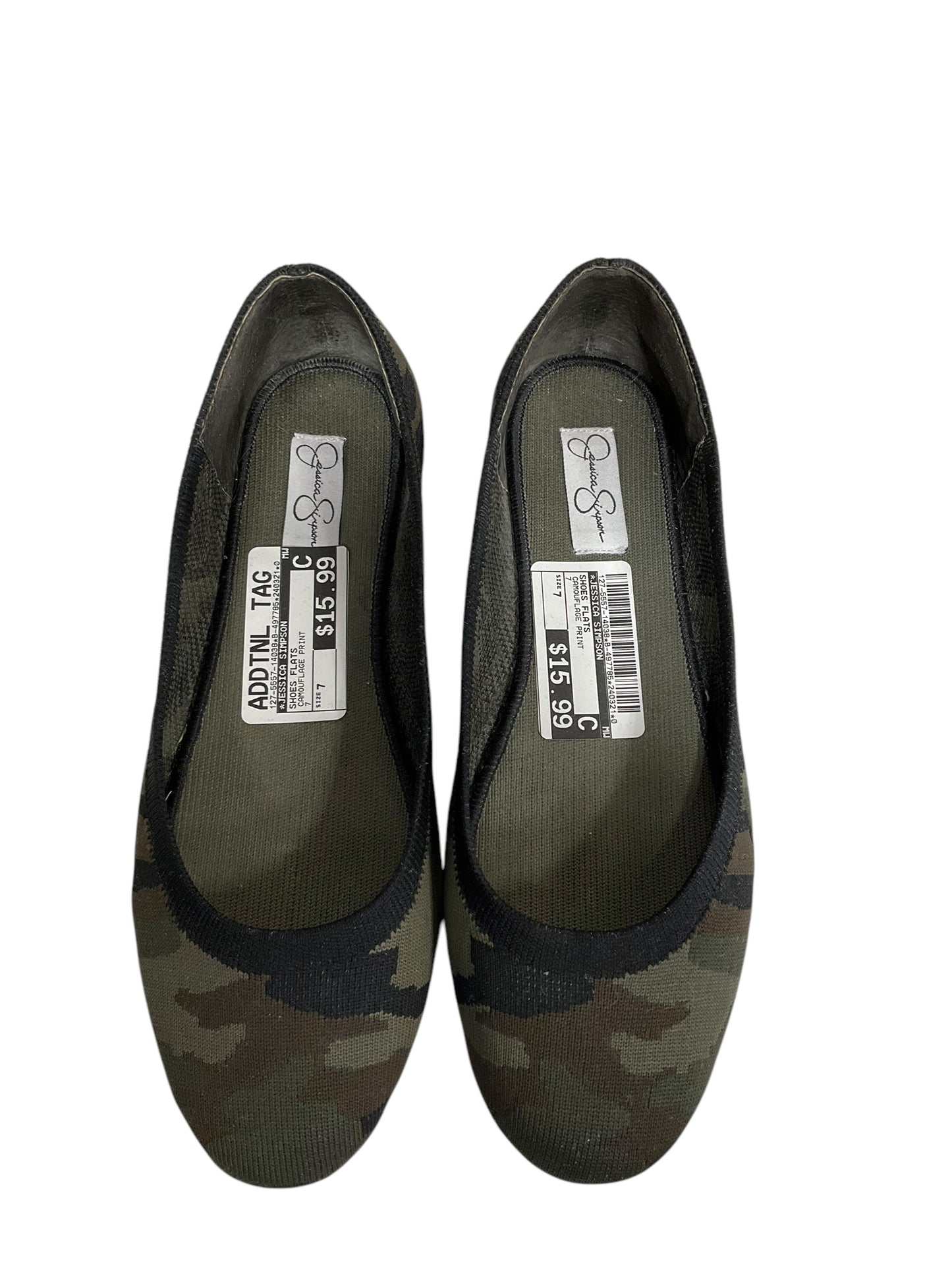 Shoes Flats By Jessica Simpson In Camouflage Print, Size: 7