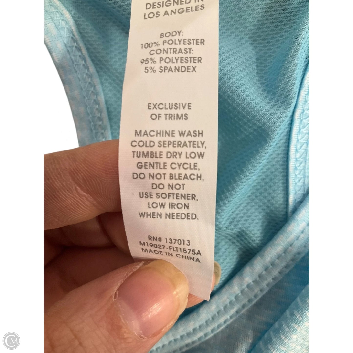 Athletic Tank Top By Bally In Blue, Size: L