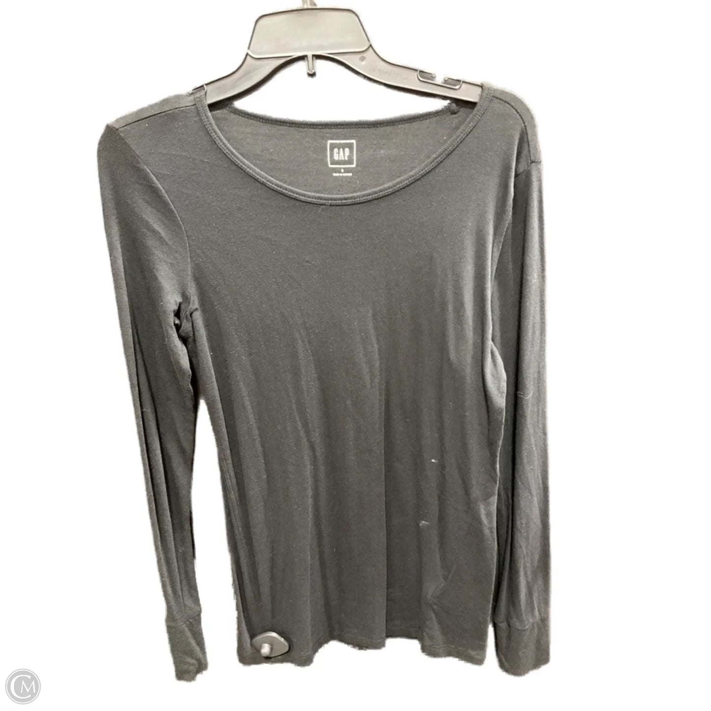 Top Long Sleeve Basic By Gap In Black, Size: S