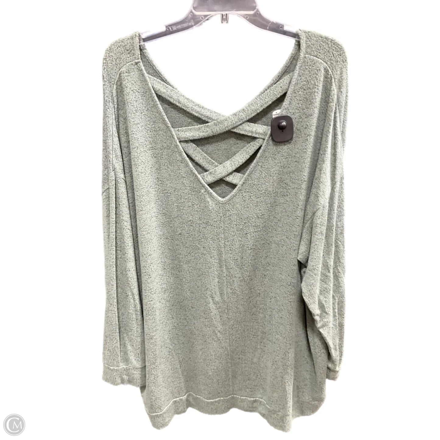 Top Long Sleeve By Cupio In Green, Size: 2x