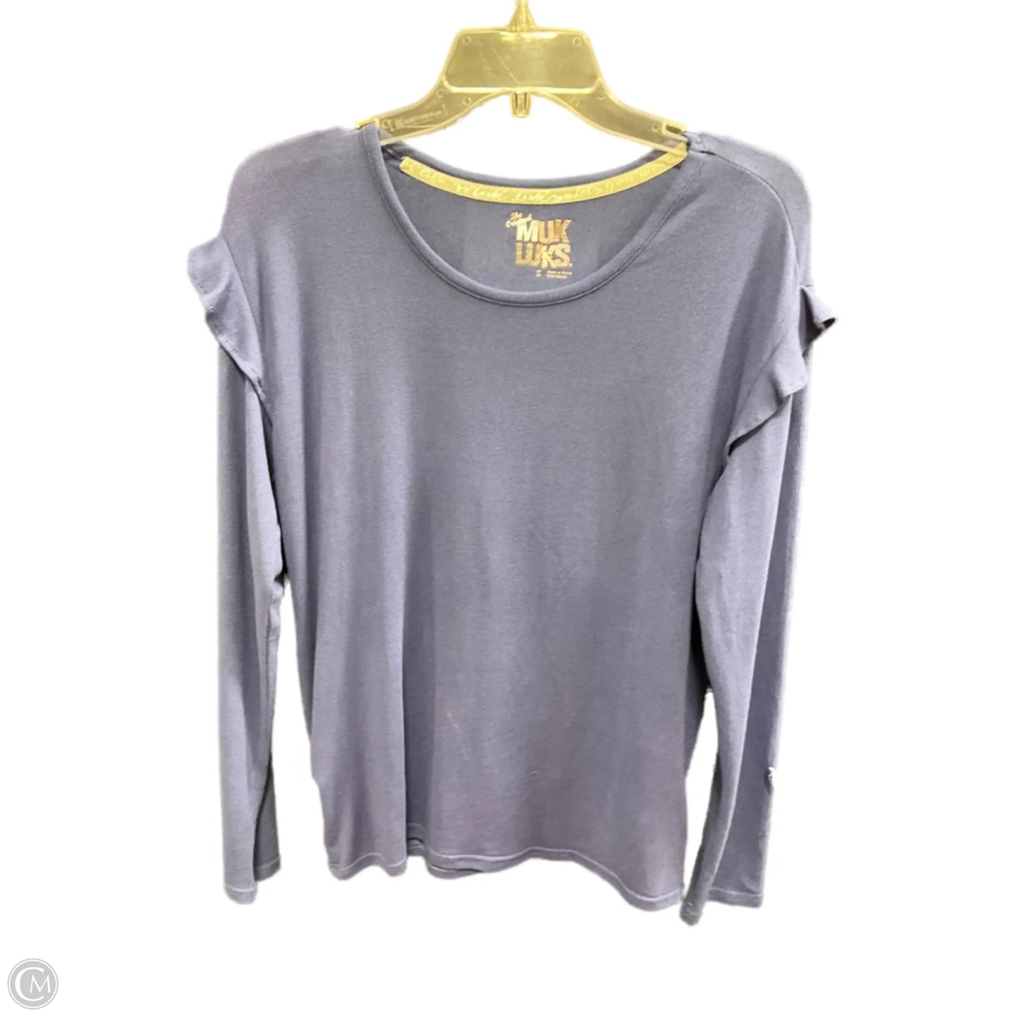 Top Long Sleeve Basic By Muk Luks In Navy, Size: S