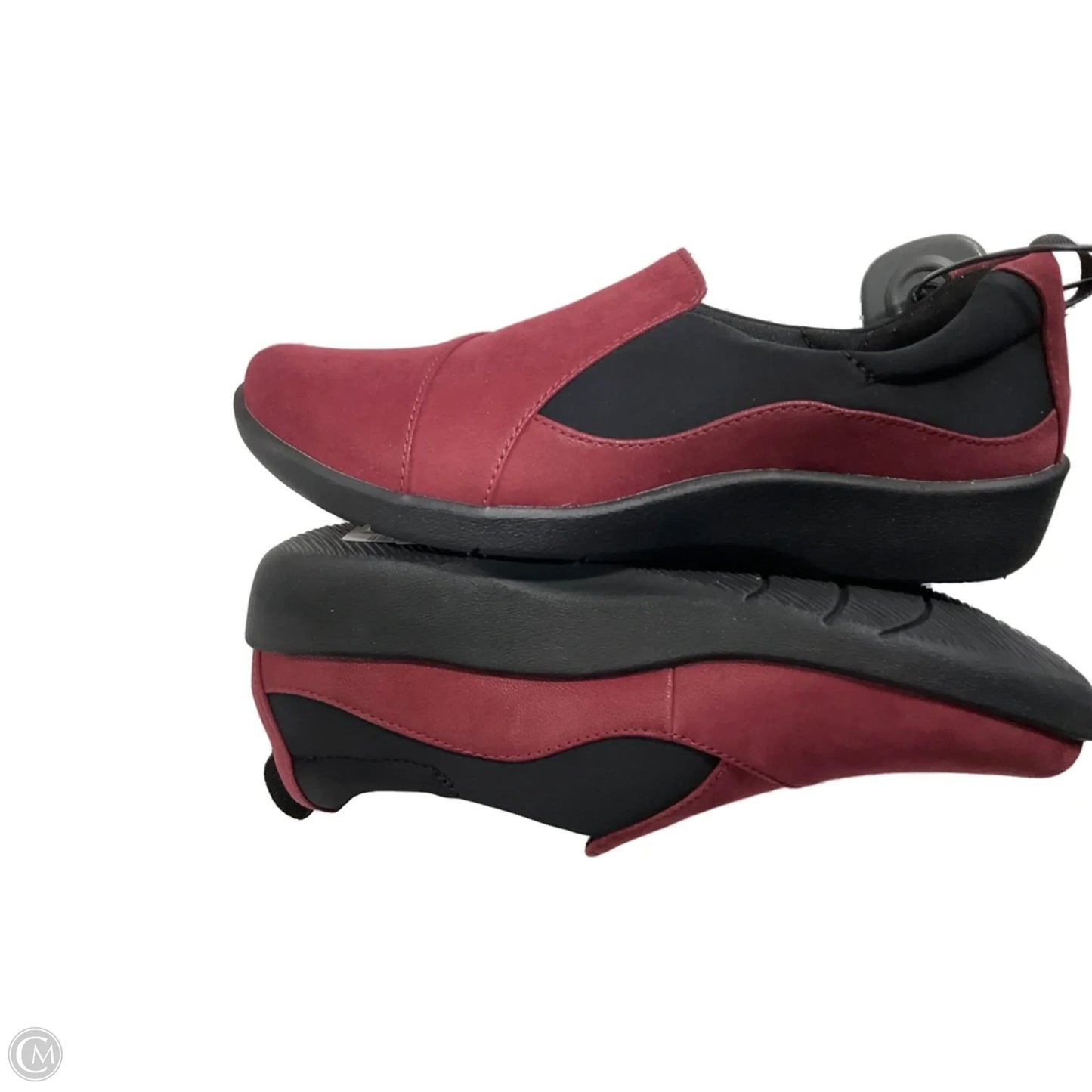 Shoes Heels Wedge By Clarks In Black & Red, Size: 7