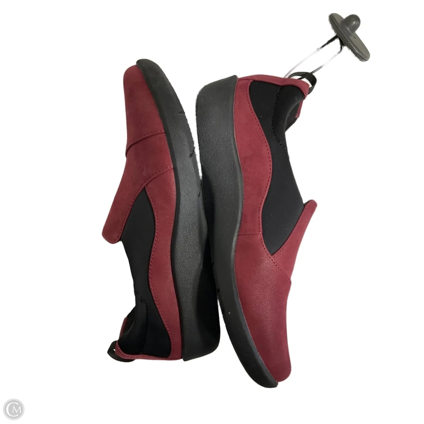 Shoes Heels Wedge By Clarks In Black & Red, Size: 7