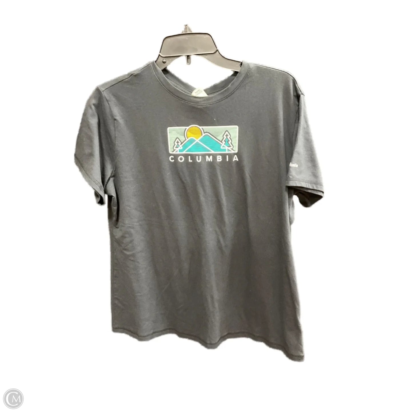 Athletic Top Short Sleeve By Columbia In Navy, Size: L