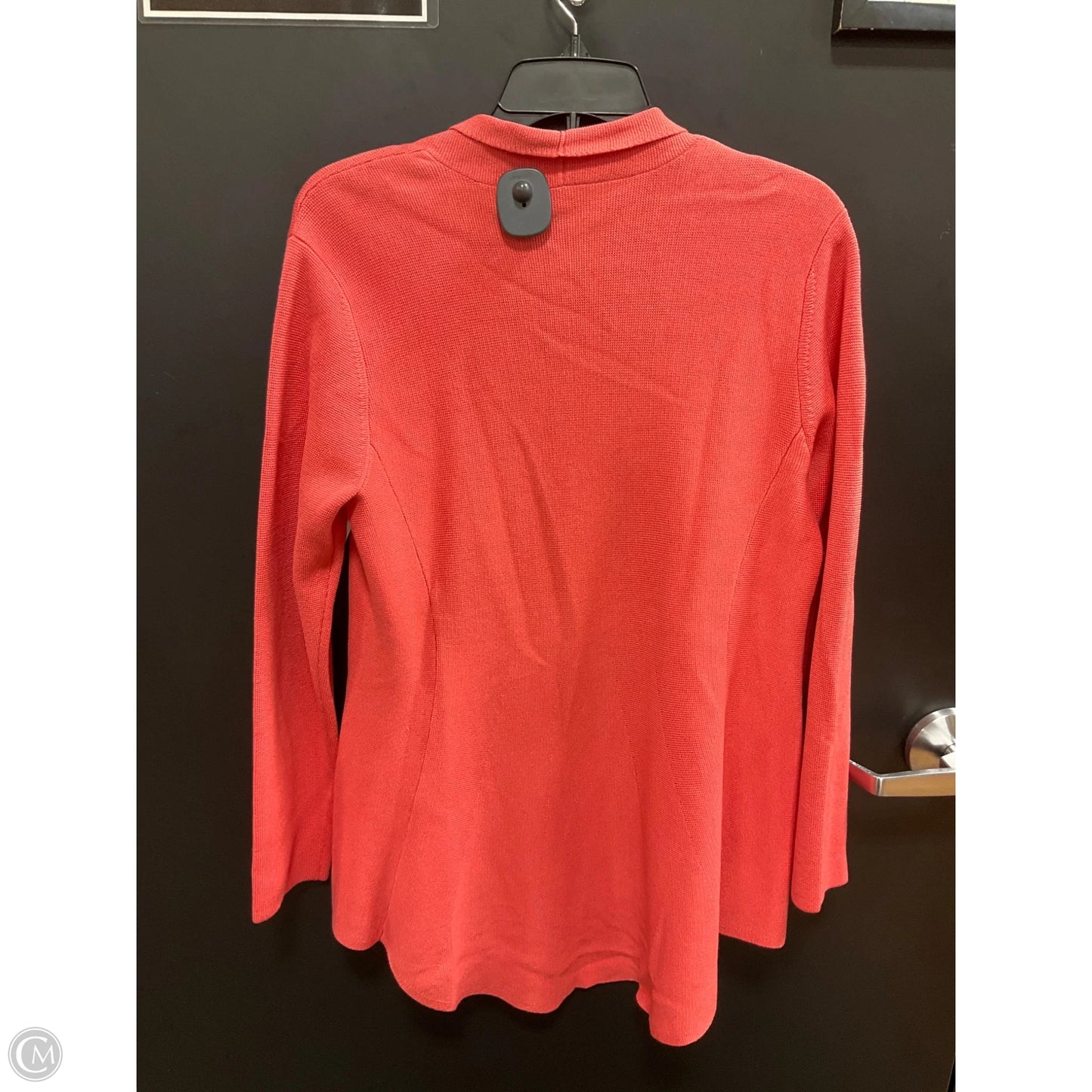 Sweater Cardigan By Eileen Fisher In Coral, Size: M