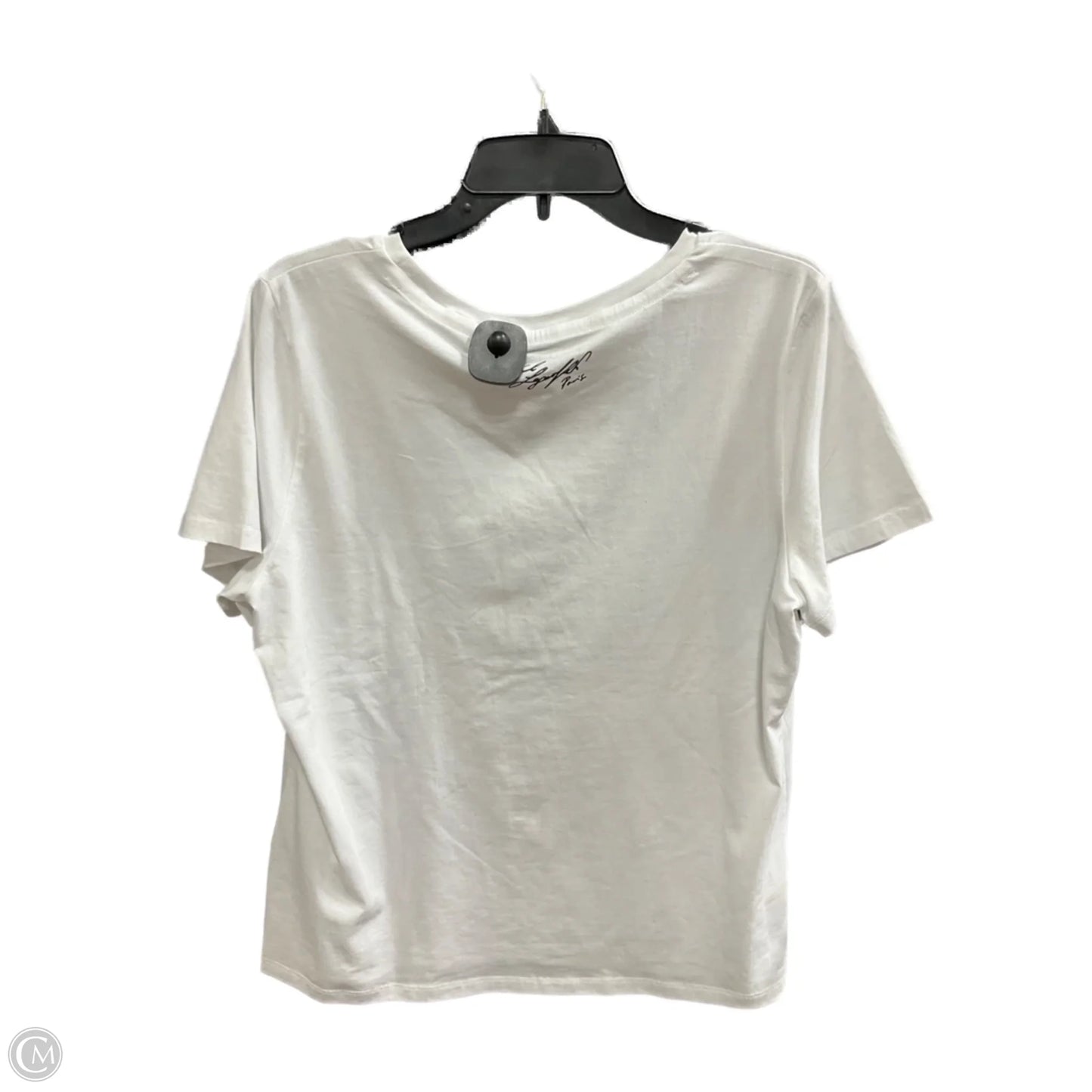 Top Short Sleeve Designer By Karl Lagerfeld In Black & White, Size: L