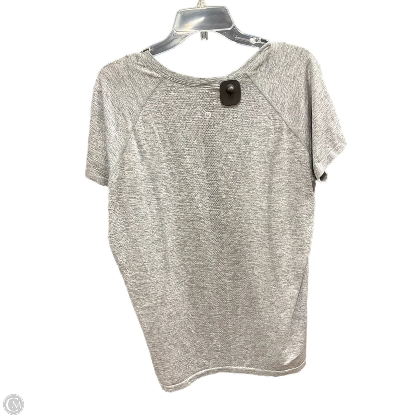 Athletic Top Short Sleeve By Lululemon In Grey, Size: L