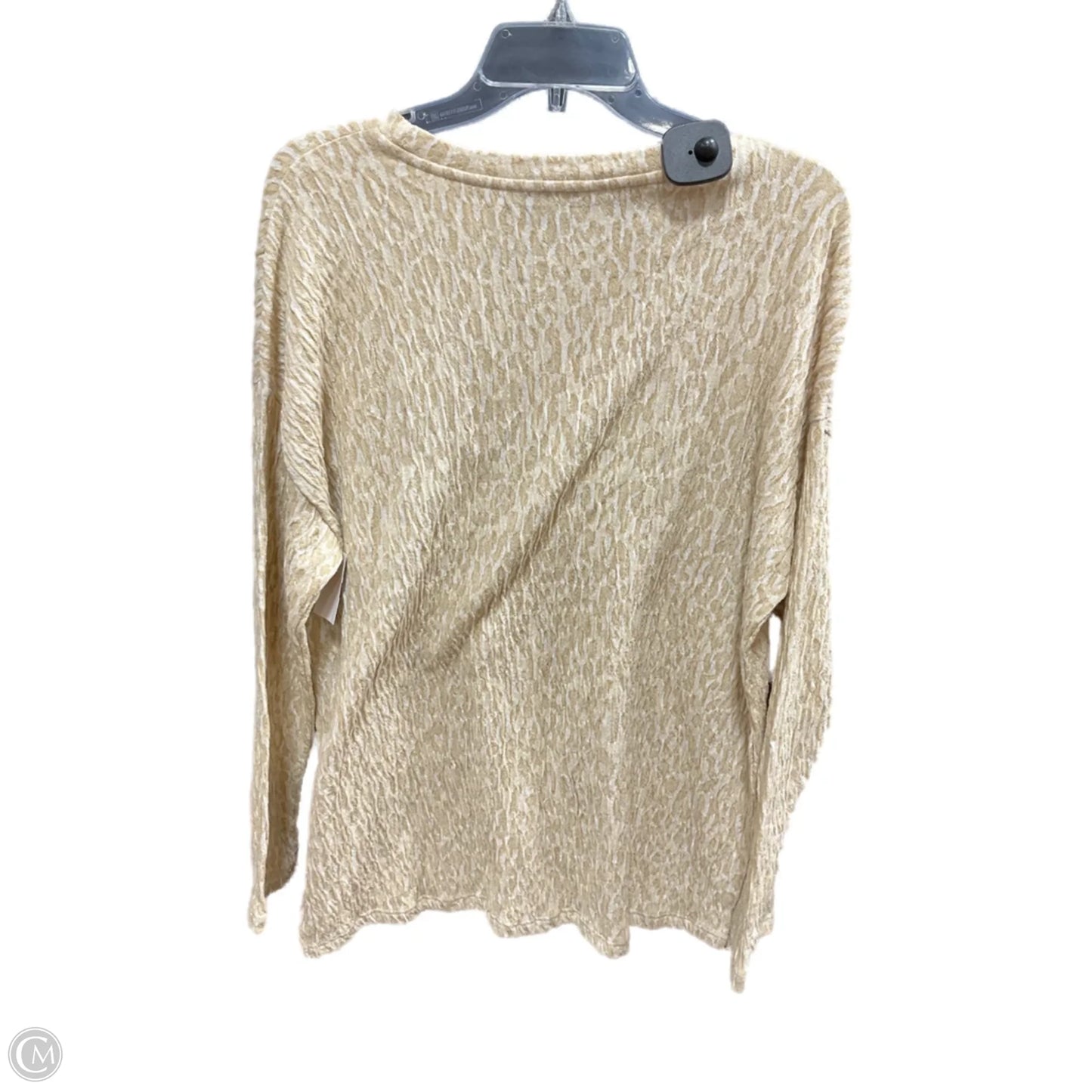 Top Long Sleeve By Mng In Beige, Size: M