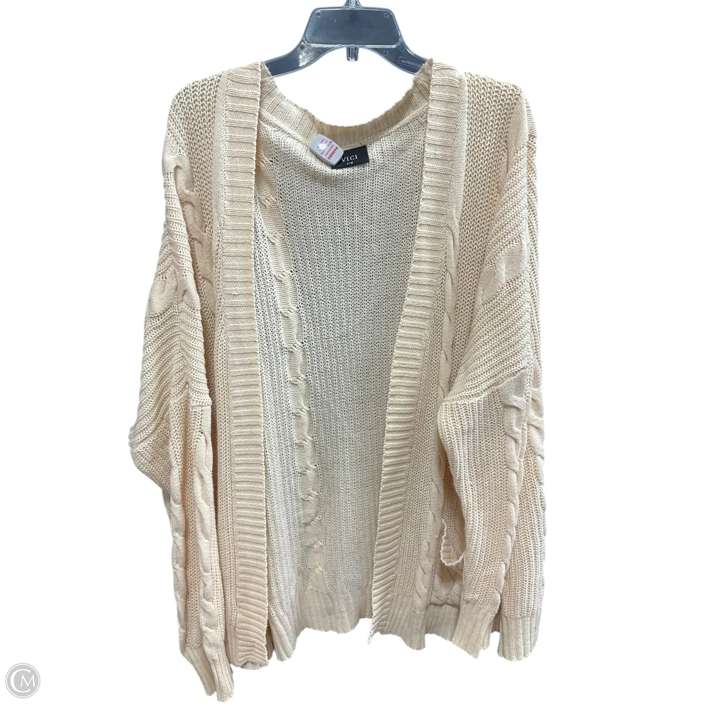 Sweater Cardigan By Vici In Beige, Size: S