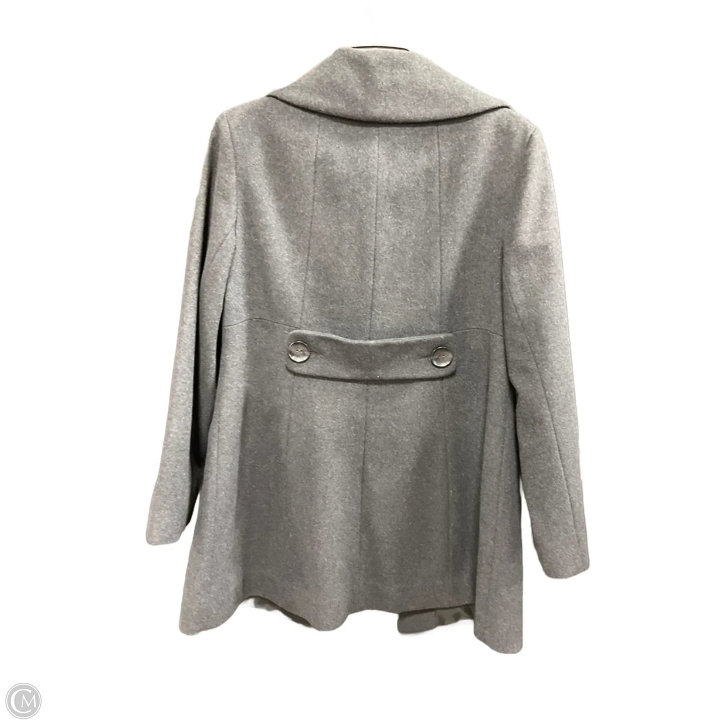 Coat Wool By Anne Klein In Grey, Size: M