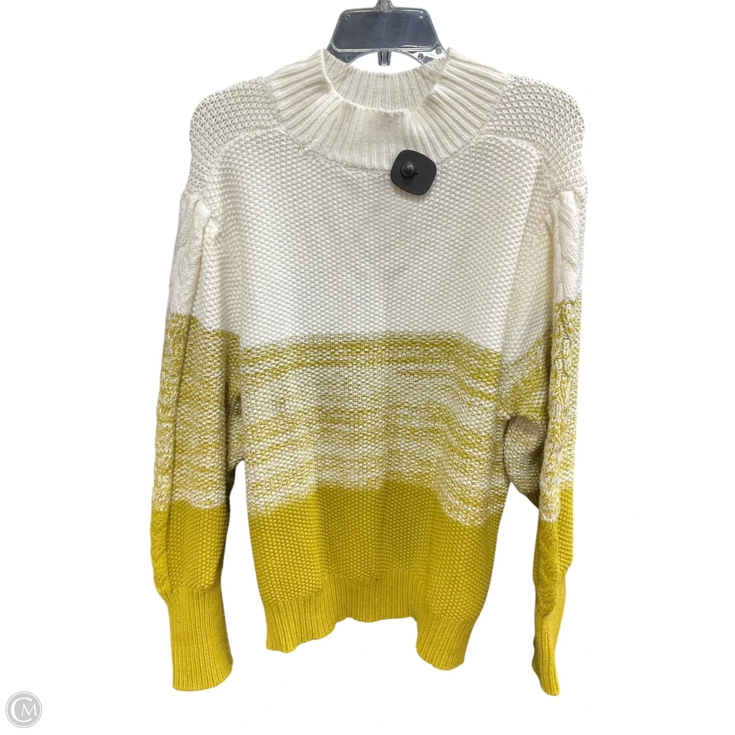 Sweater By Ophelia Roe In Green & White, Size: 2x