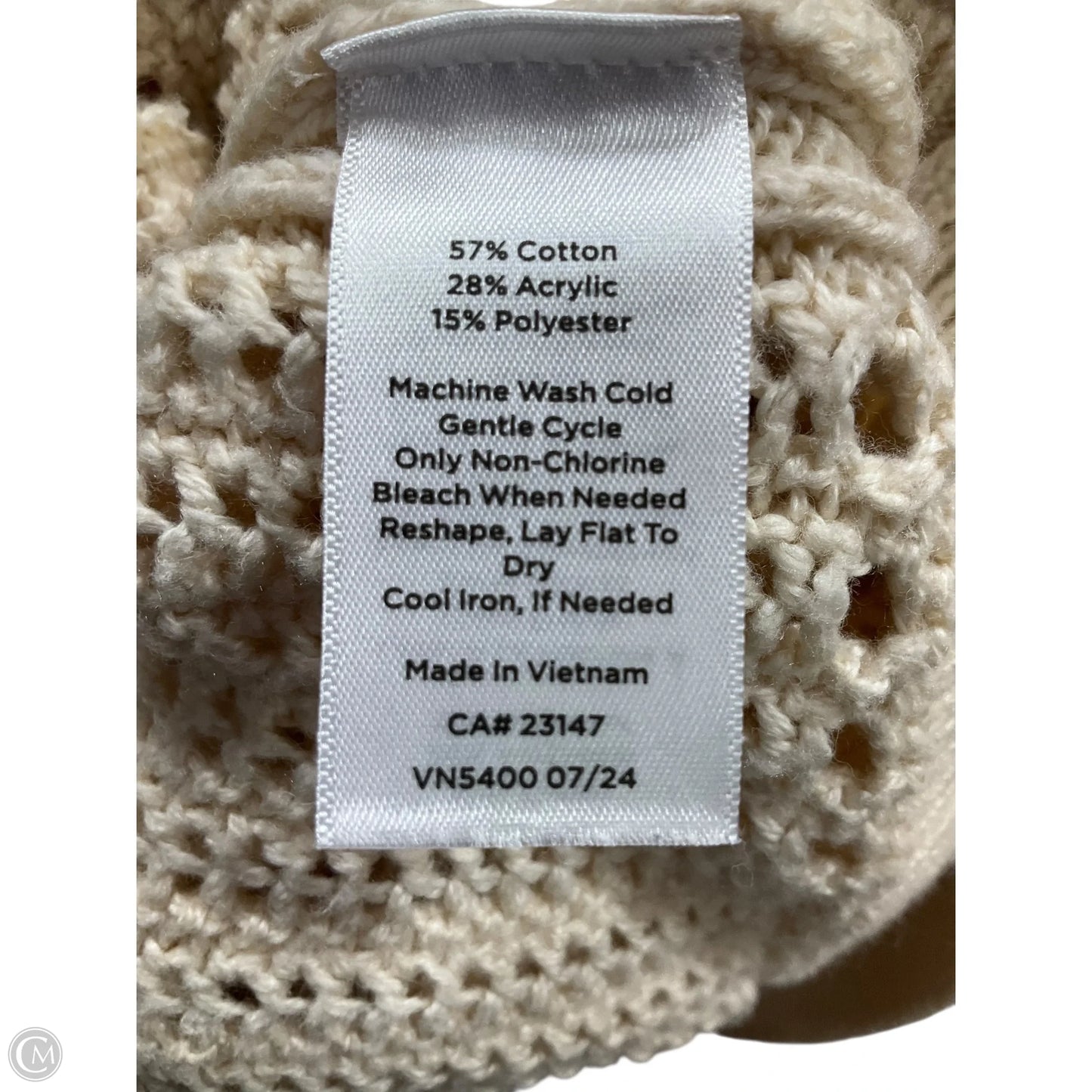 Sweater By Talbots In Cream, Size: 2x