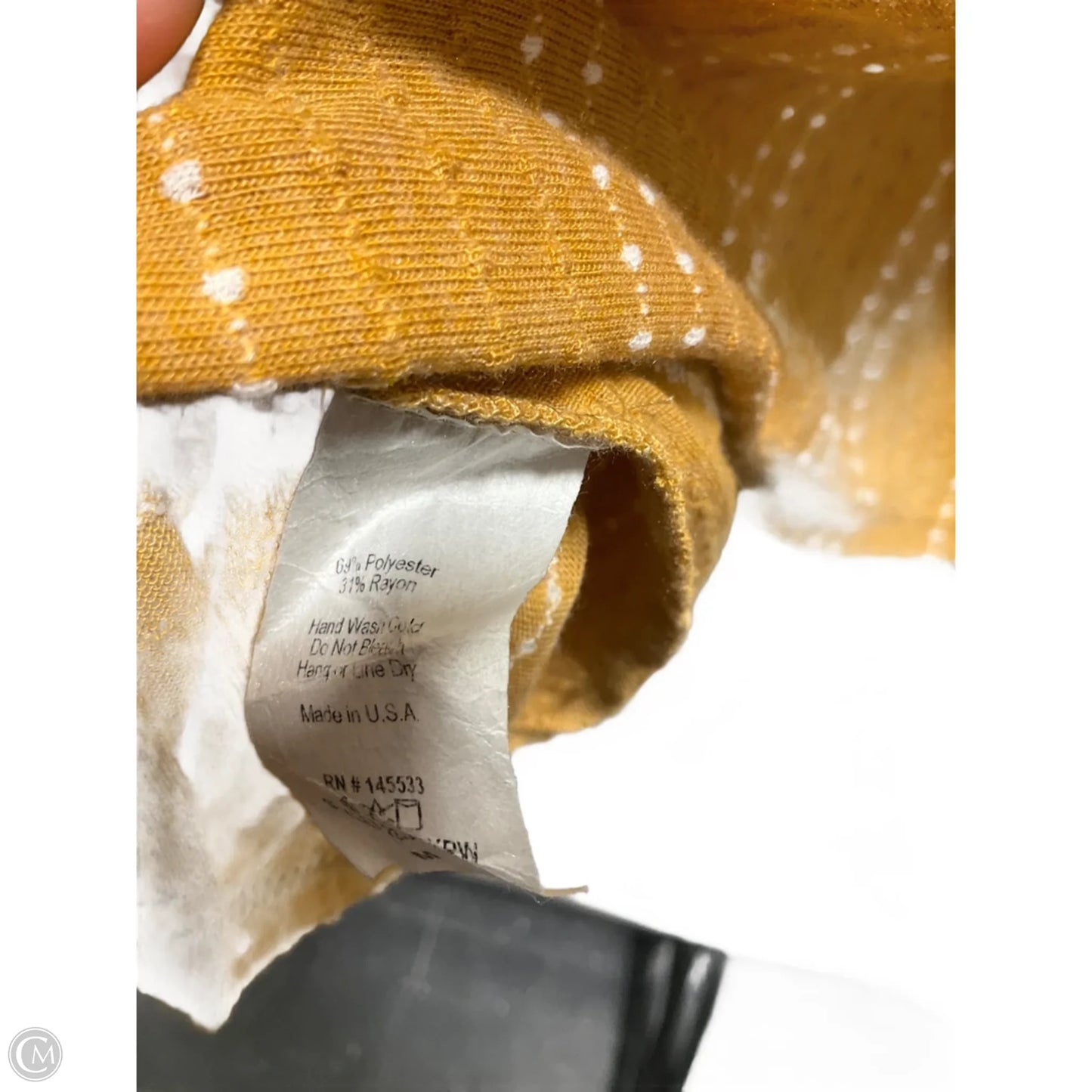 Top Long Sleeve By W5 In Gold, Size: M