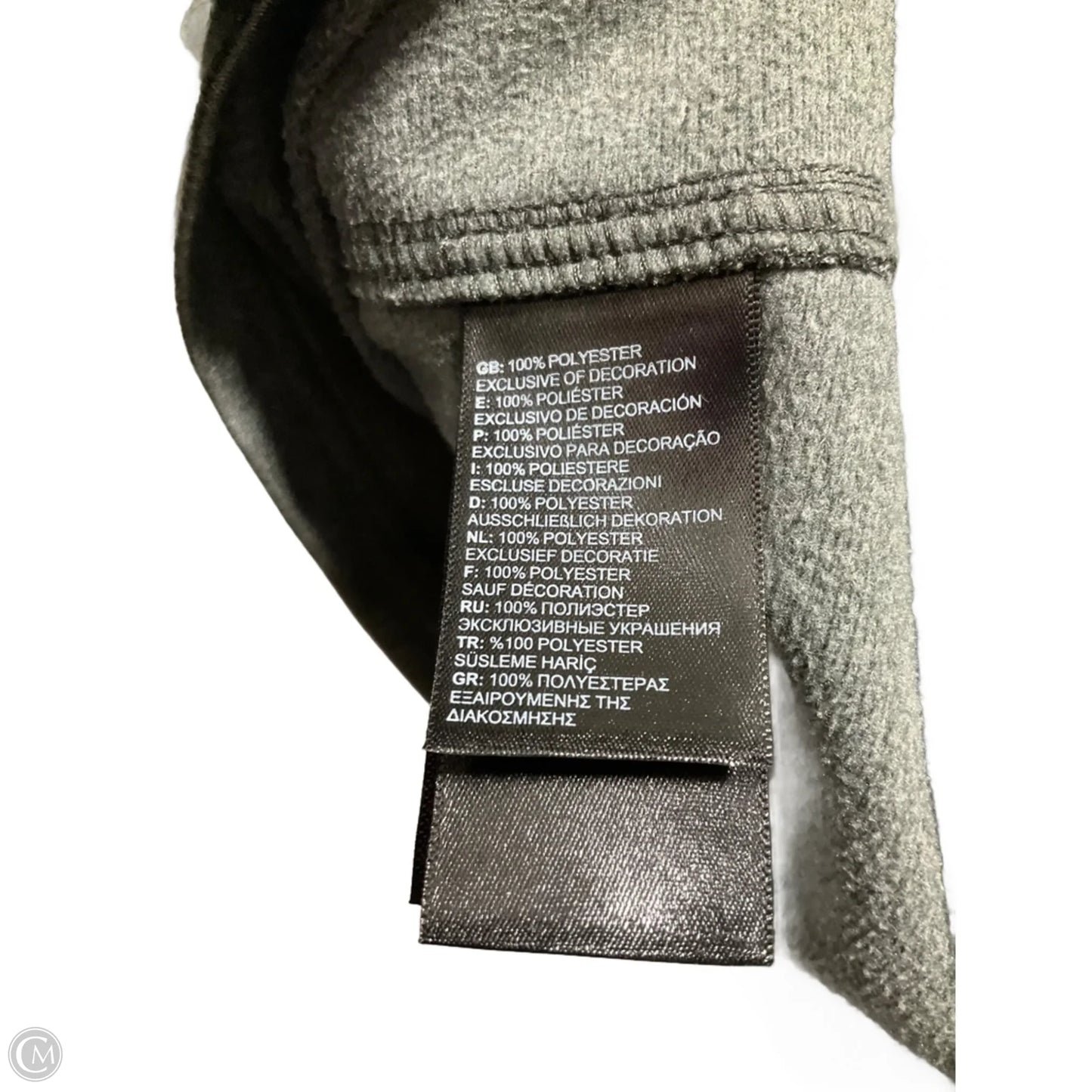 Athletic Top Long Sleeve Collar By The North Face In Grey, Size: S