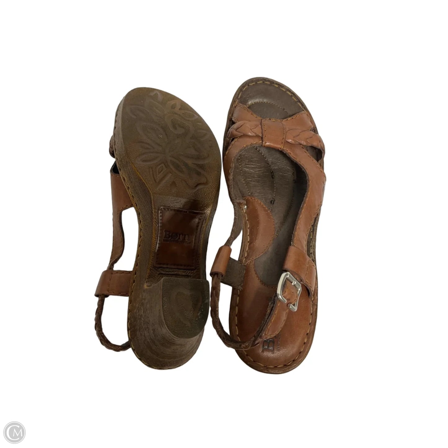 Sandals Heels Block By Born In Brown, Size: 8