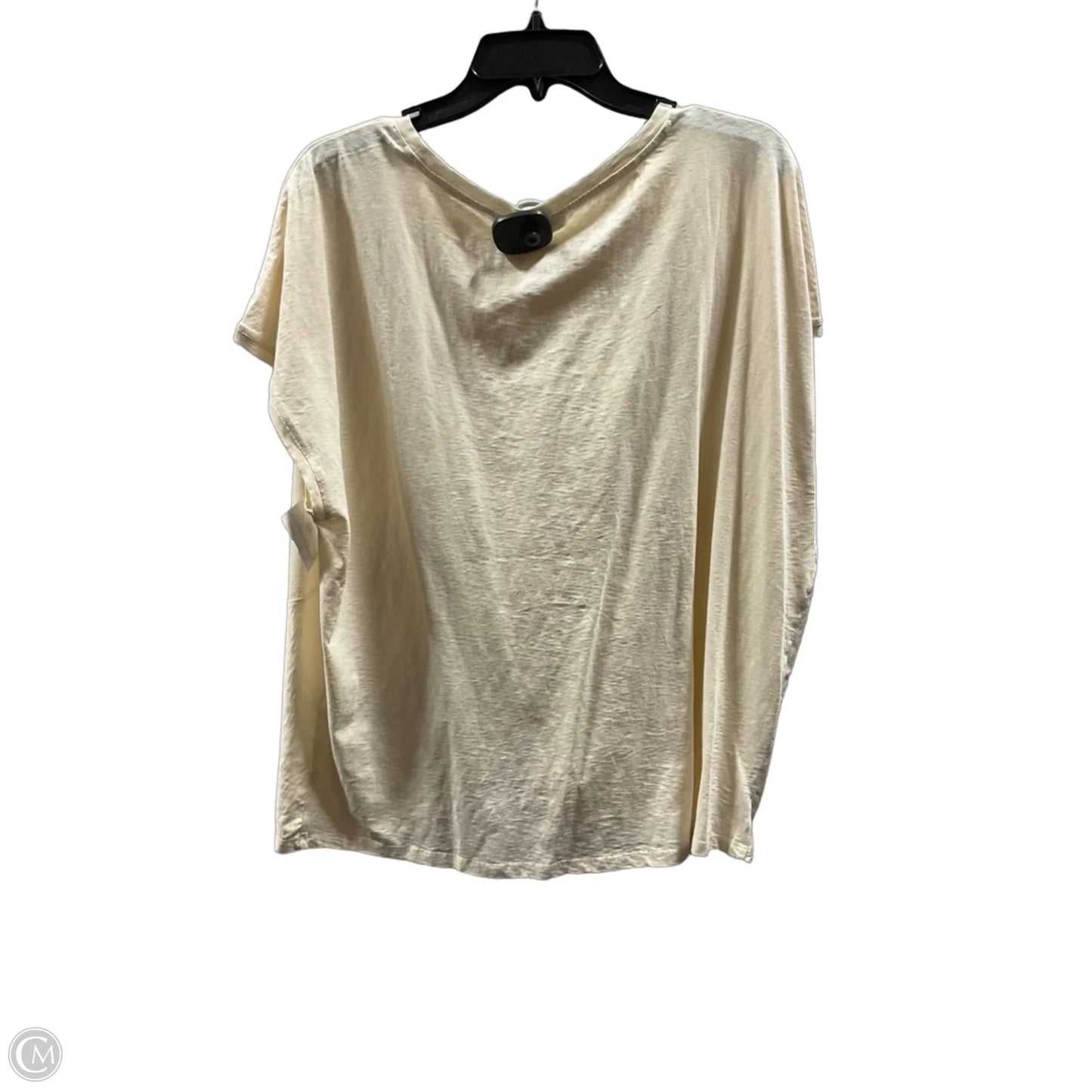 Top Short Sleeve Basic By Chicos In Cream, Size: Xl
