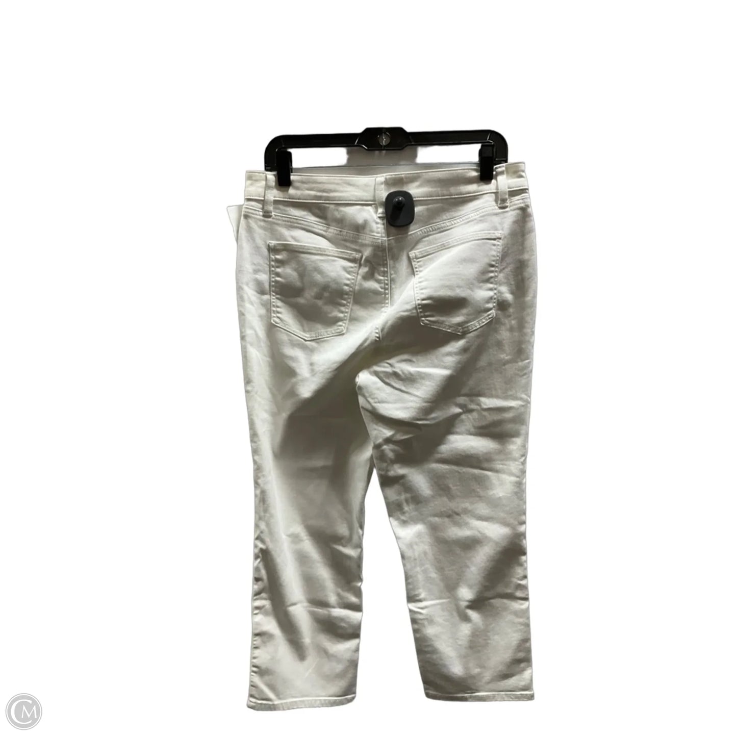 Jeans Cropped By Talbots In White Denim, Size: 10p