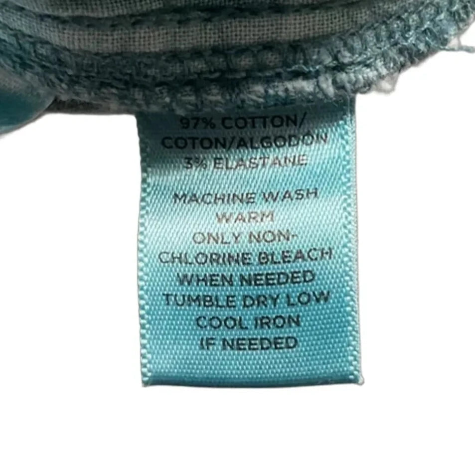 Jeans Cropped By Loft In Green Denim, Size: 6