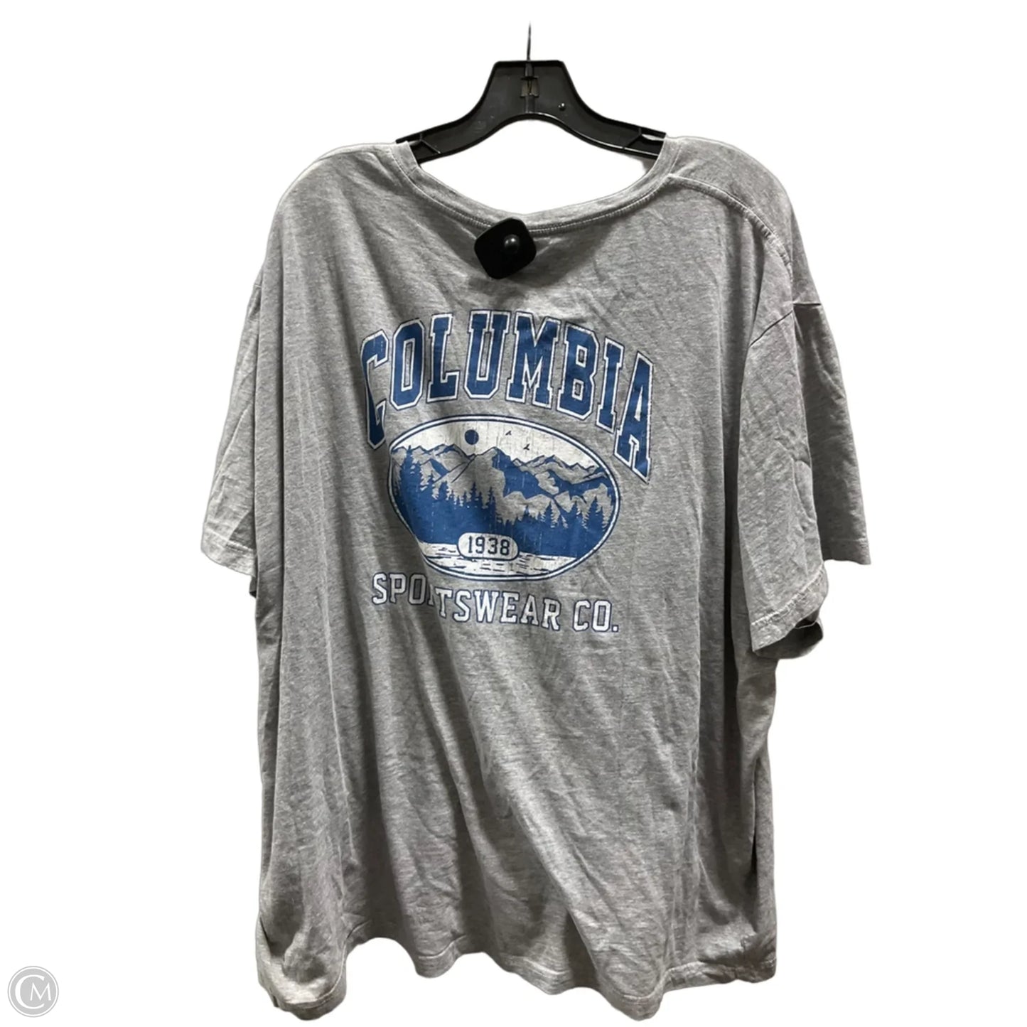 Athletic Top Short Sleeve By Columbia In Grey, Size: 3x