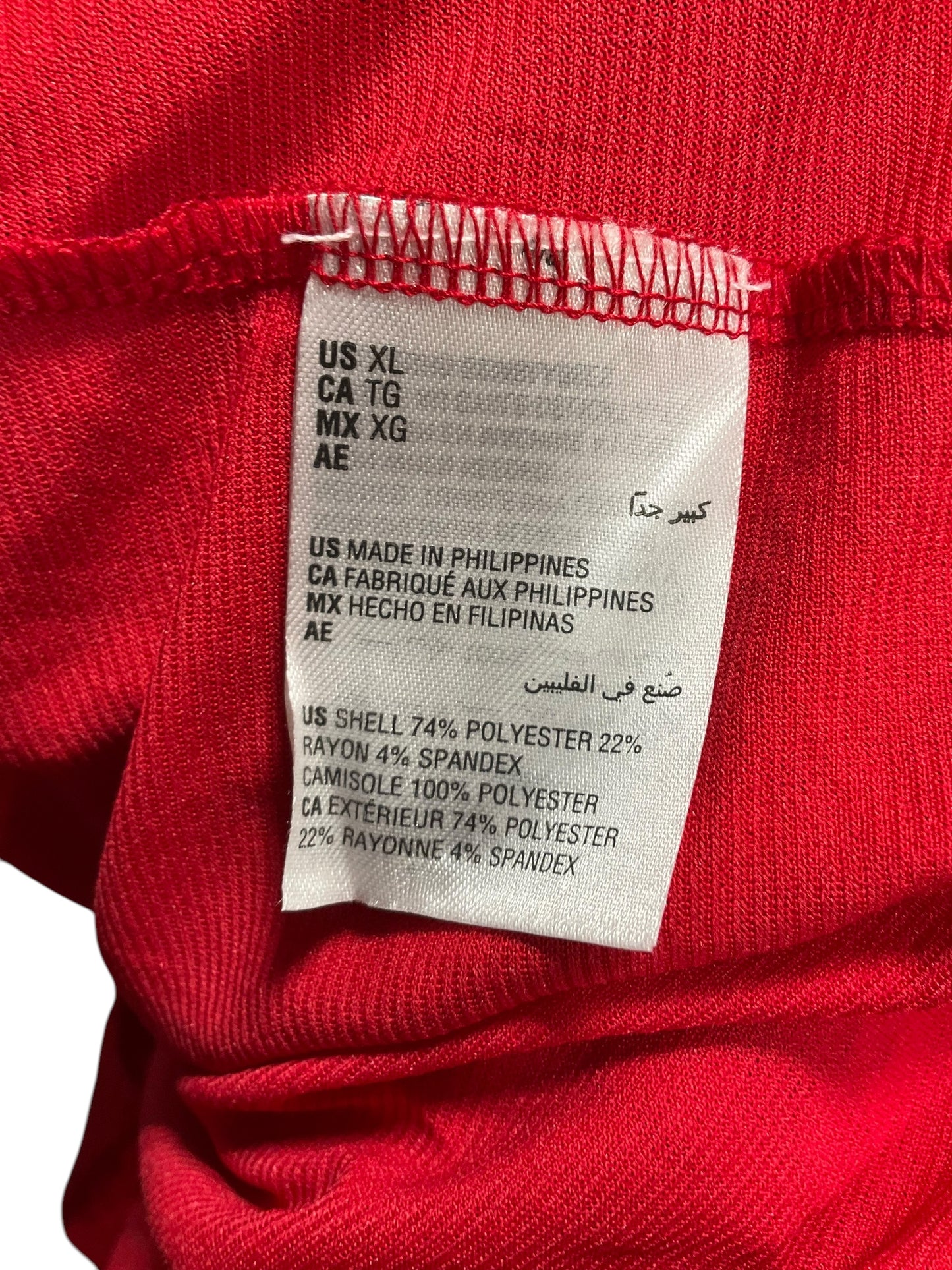 Top Long Sleeve By Inc In Red, Size: Xl