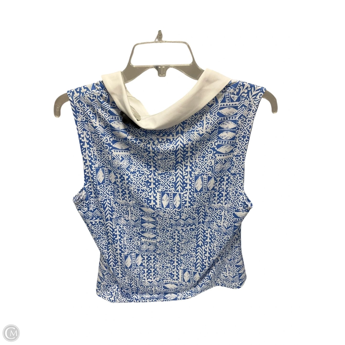 Athletic Tank Top By Sigrid Olsen In Blue & White, Size: L