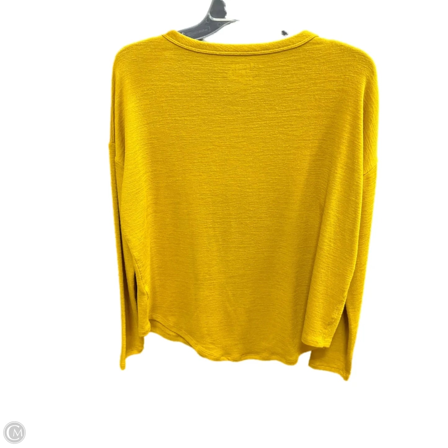 Top Long Sleeve Basic By Time And Tru In Yellow, Size: S