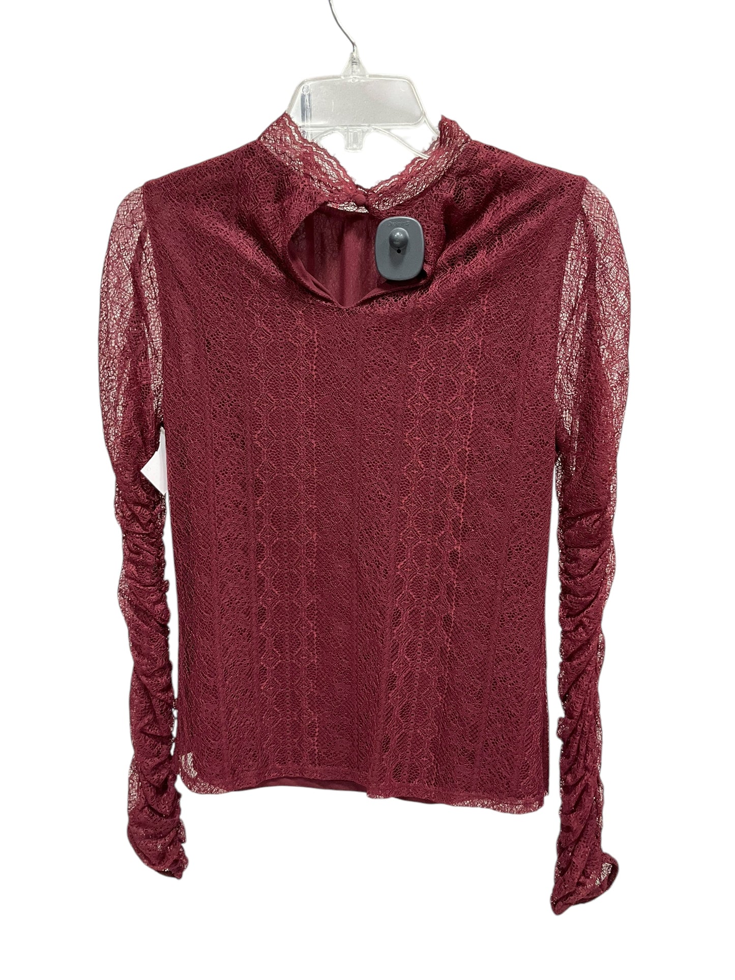 Top Long Sleeve By Express In Red, Size: M