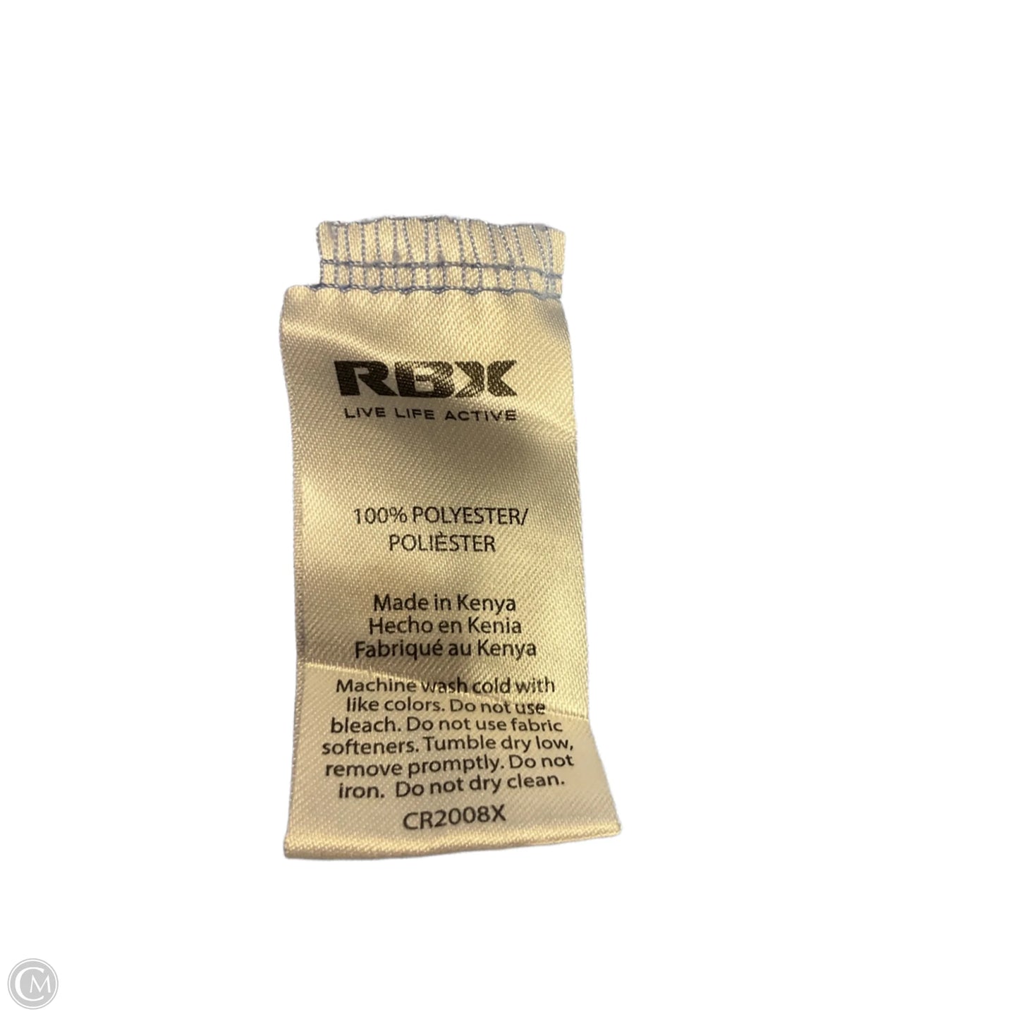 Athletic Top Short Sleeve By Rbx In Blue, Size: 1x