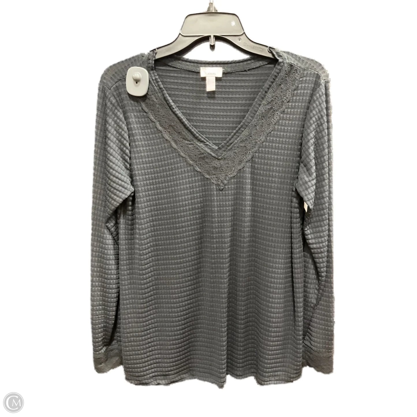 Top Long Sleeve By Logo In Black, Size: S