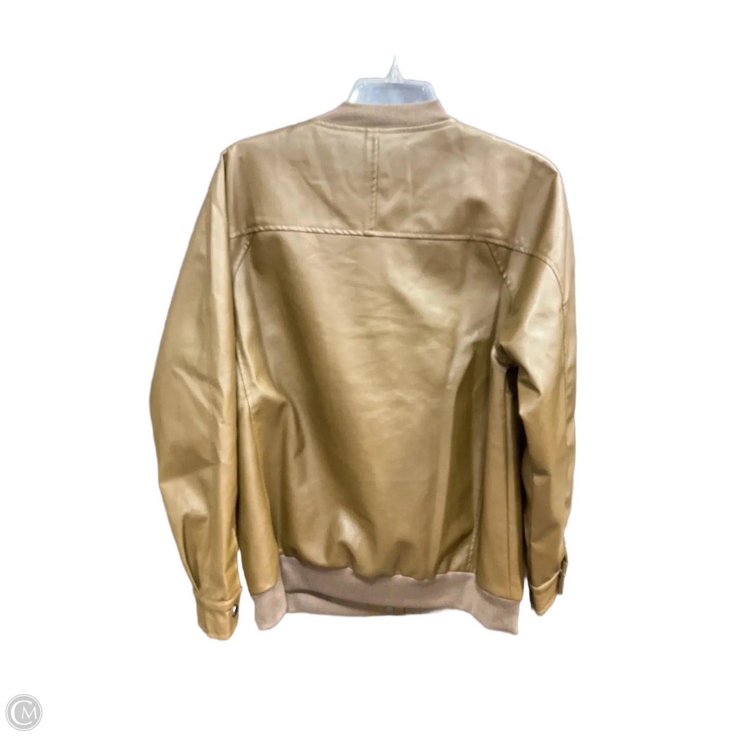 Jacket Moto By Clothes Mentor In Brown, Size: S