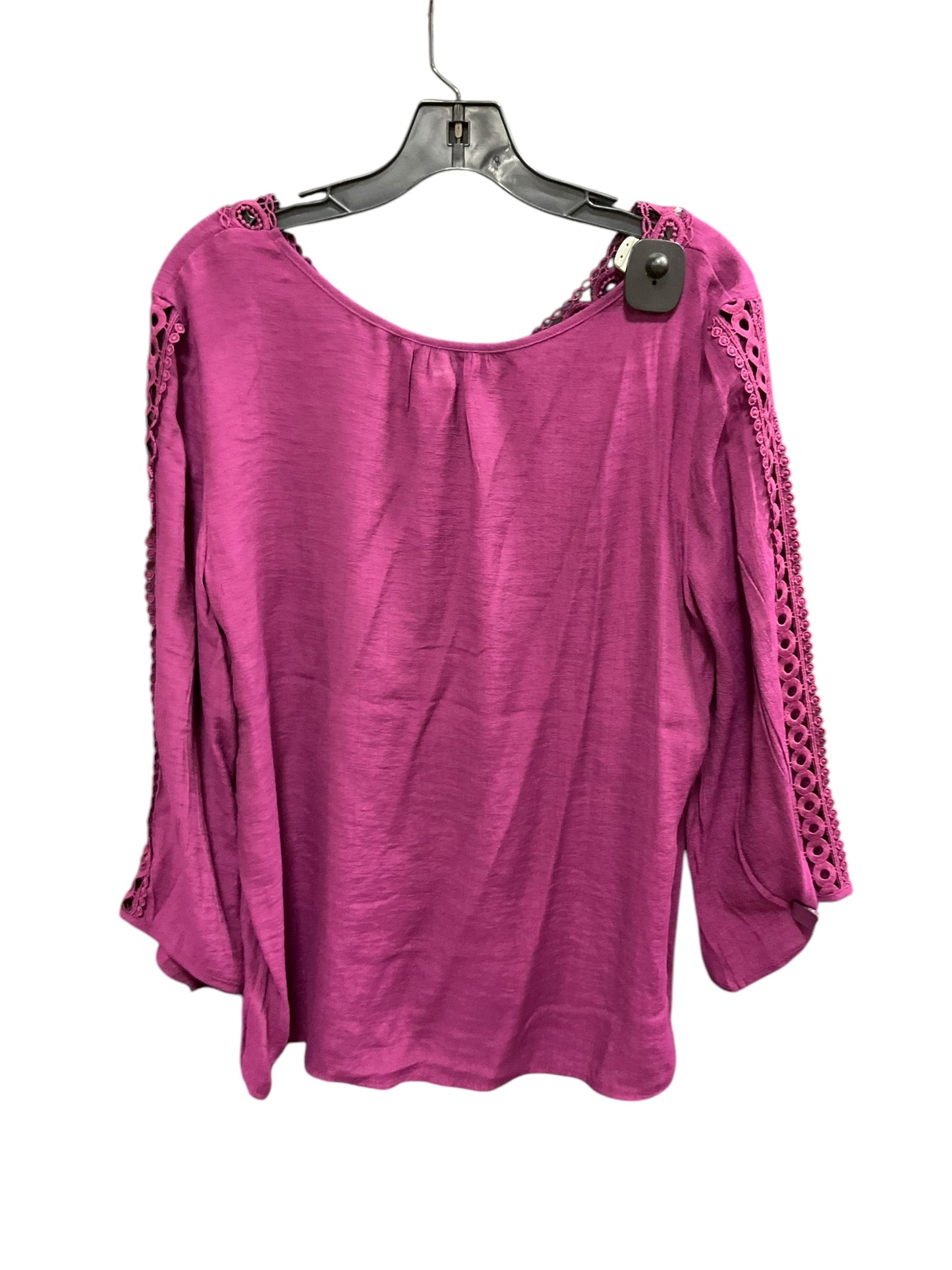 Top Long Sleeve By Counterparts In Purple, Size: L