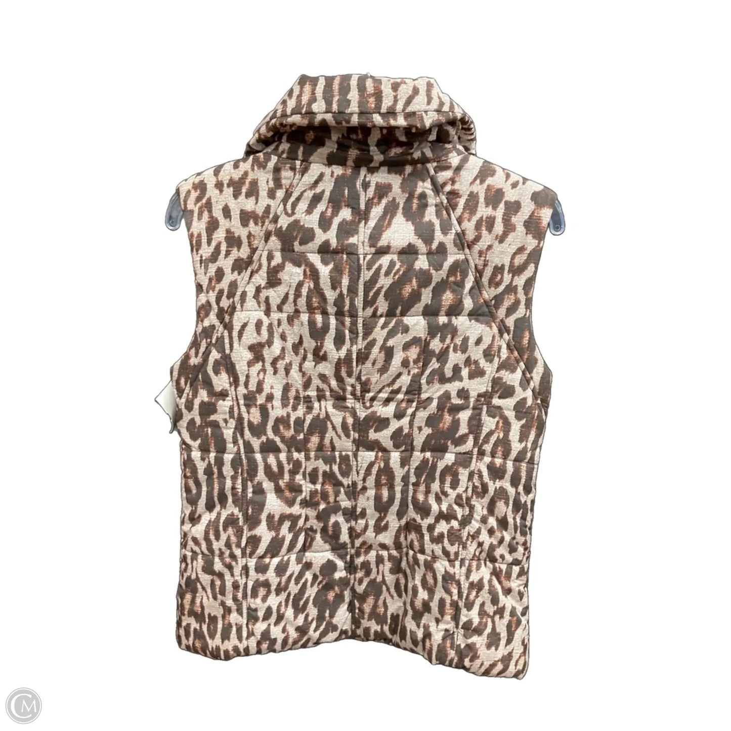 Vest Puffer & Quilted By Cabi In Leopard Print, Size: Xs