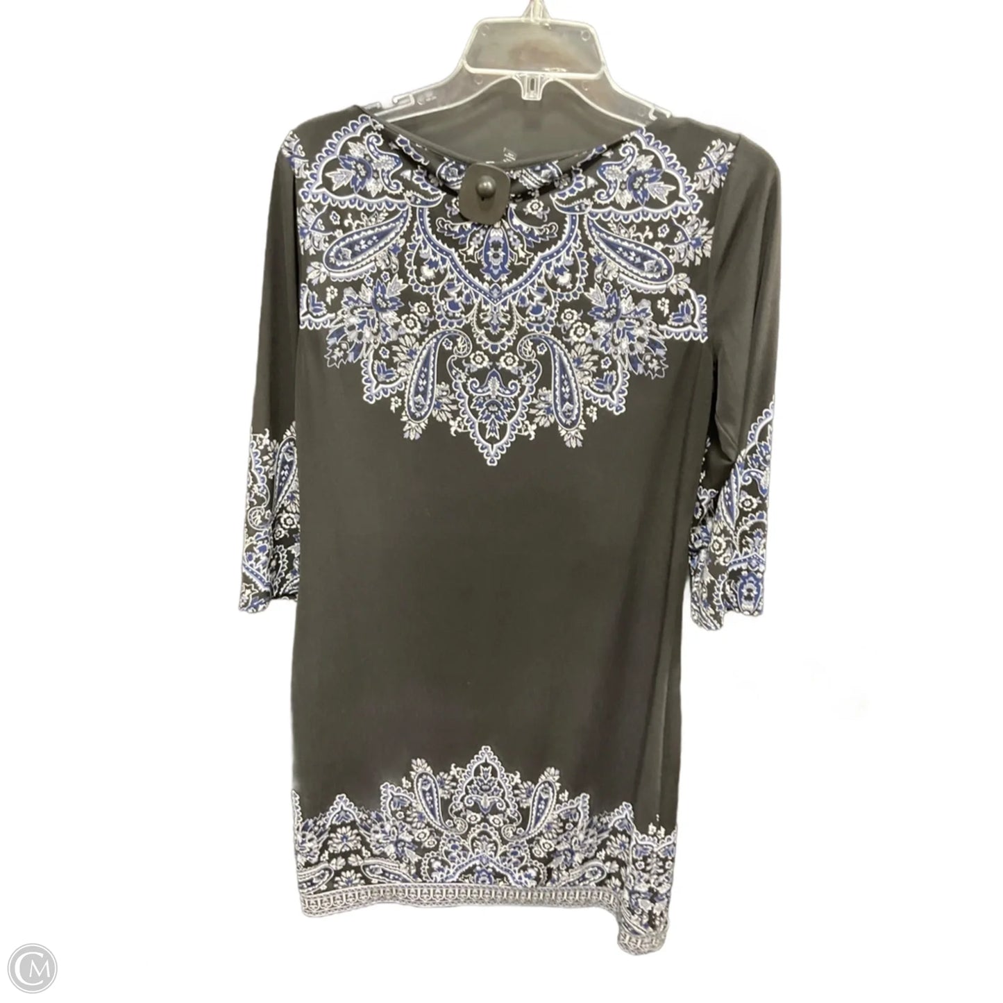 Dress Casual Midi By White House Black Market In Black & Blue, Size: S