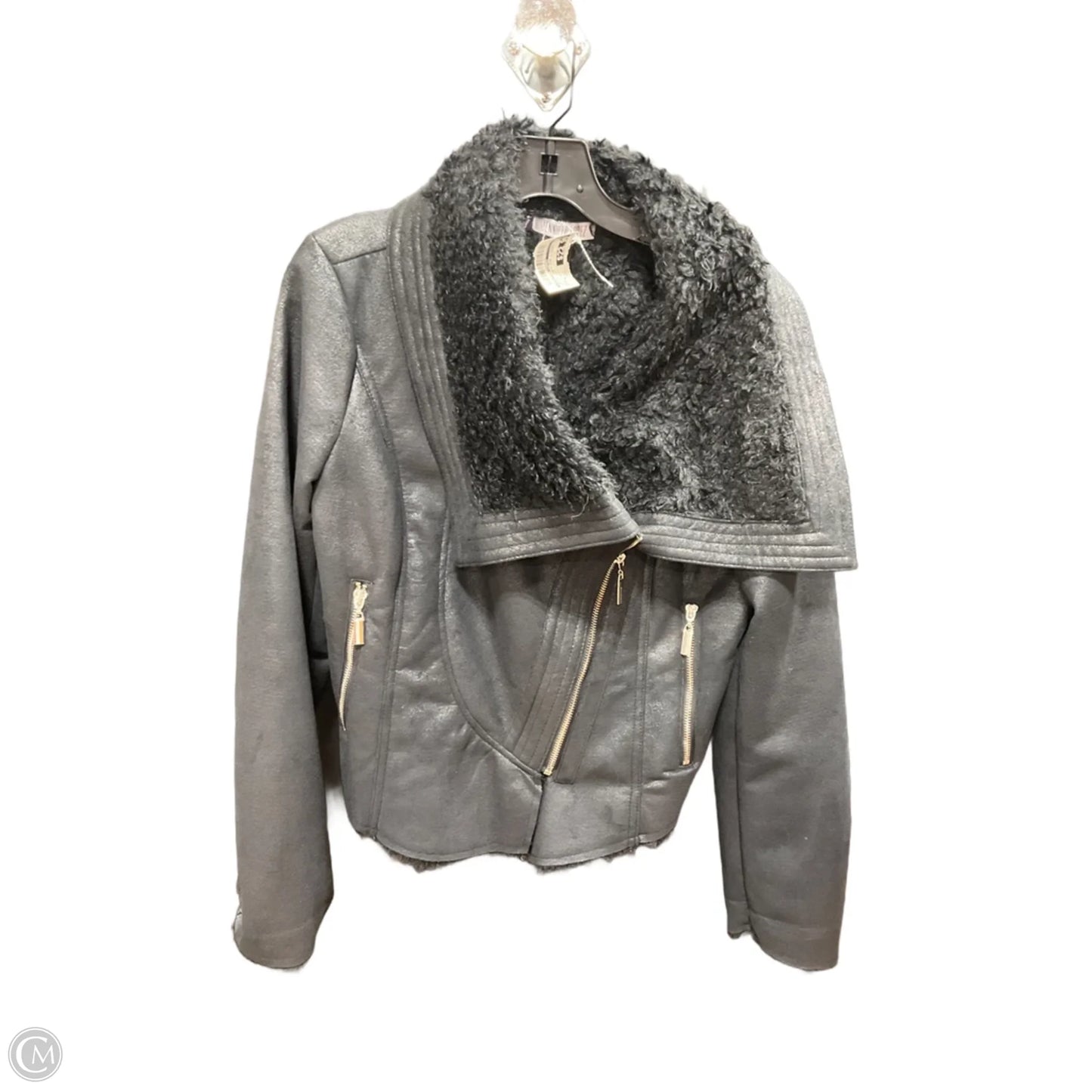 Jacket Faux Fur & Sherpa By Jennifer Lopez In Black, Size: L