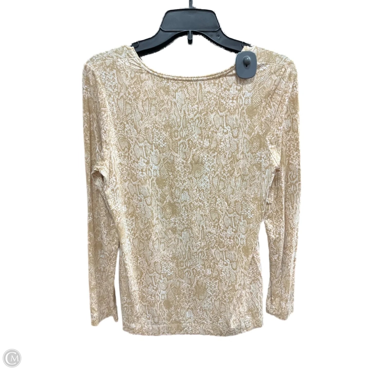 Top Long Sleeve By Chicos In Snakeskin Print, Size: S