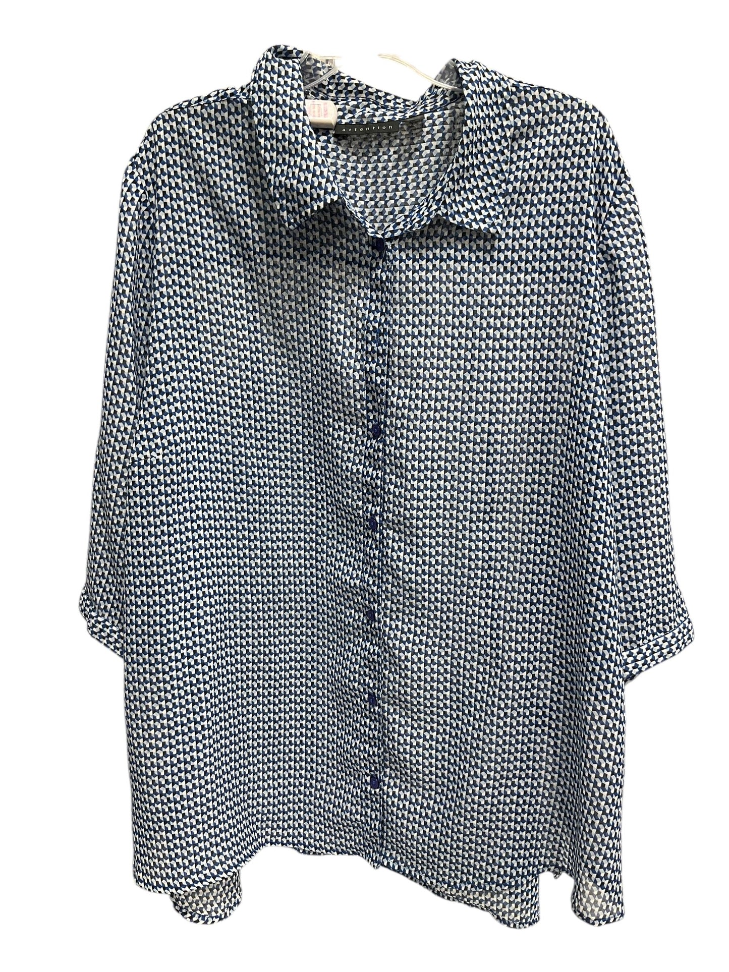Top Long Sleeve By Attention Size: 4x