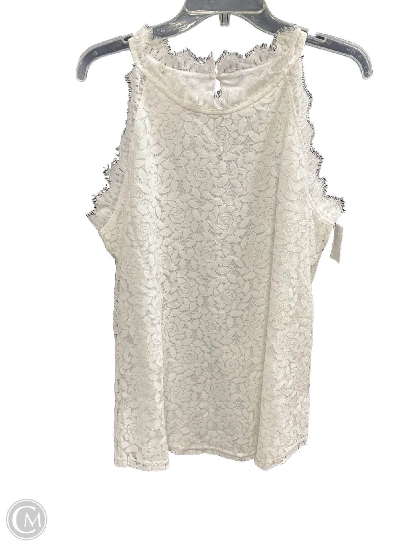 Top Sleeveless By Clothes Mentor In Cream, Size: Xl