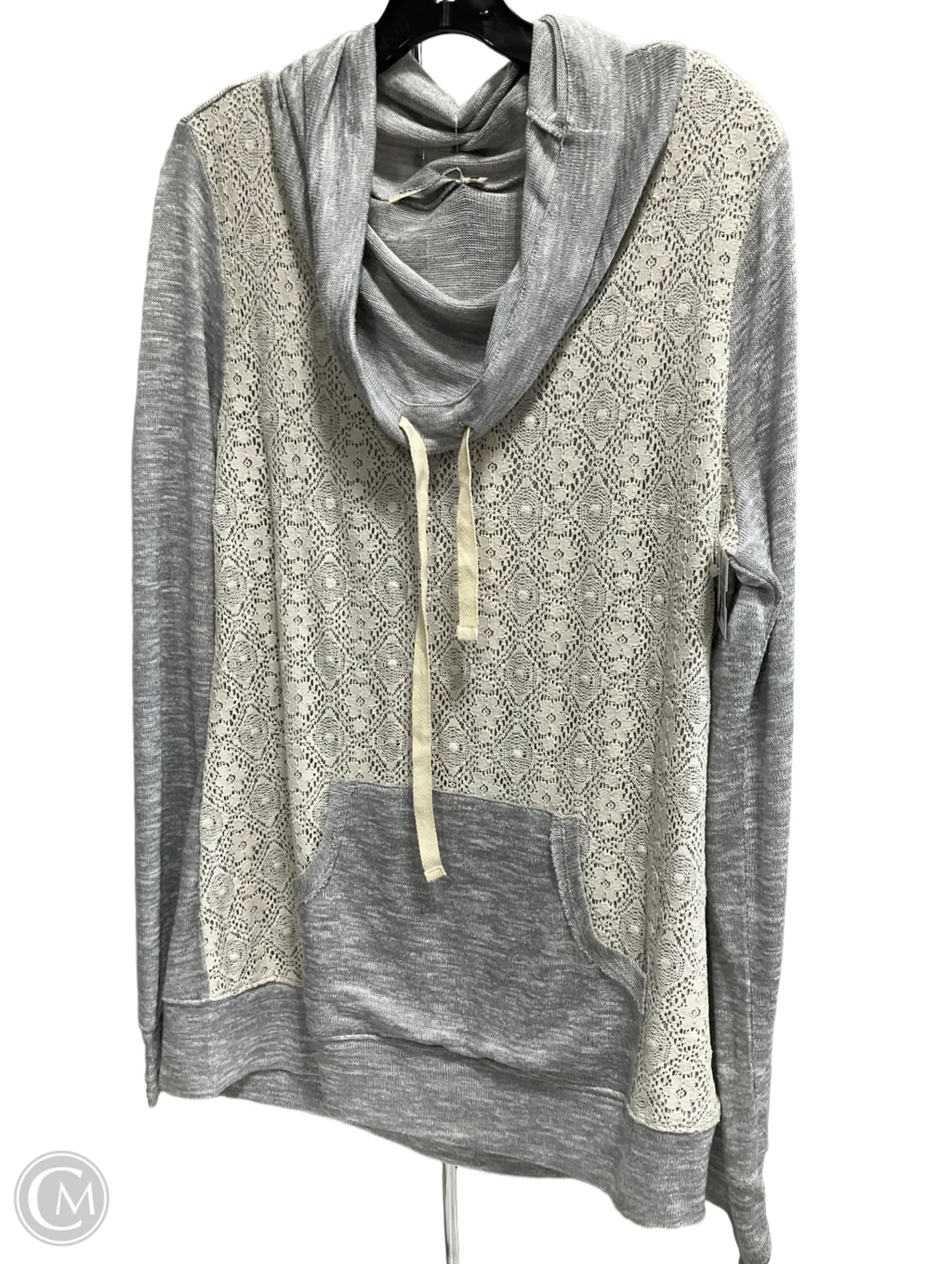 Top Long Sleeve By Clothes Mentor In Cream & Grey, Size: Xl
