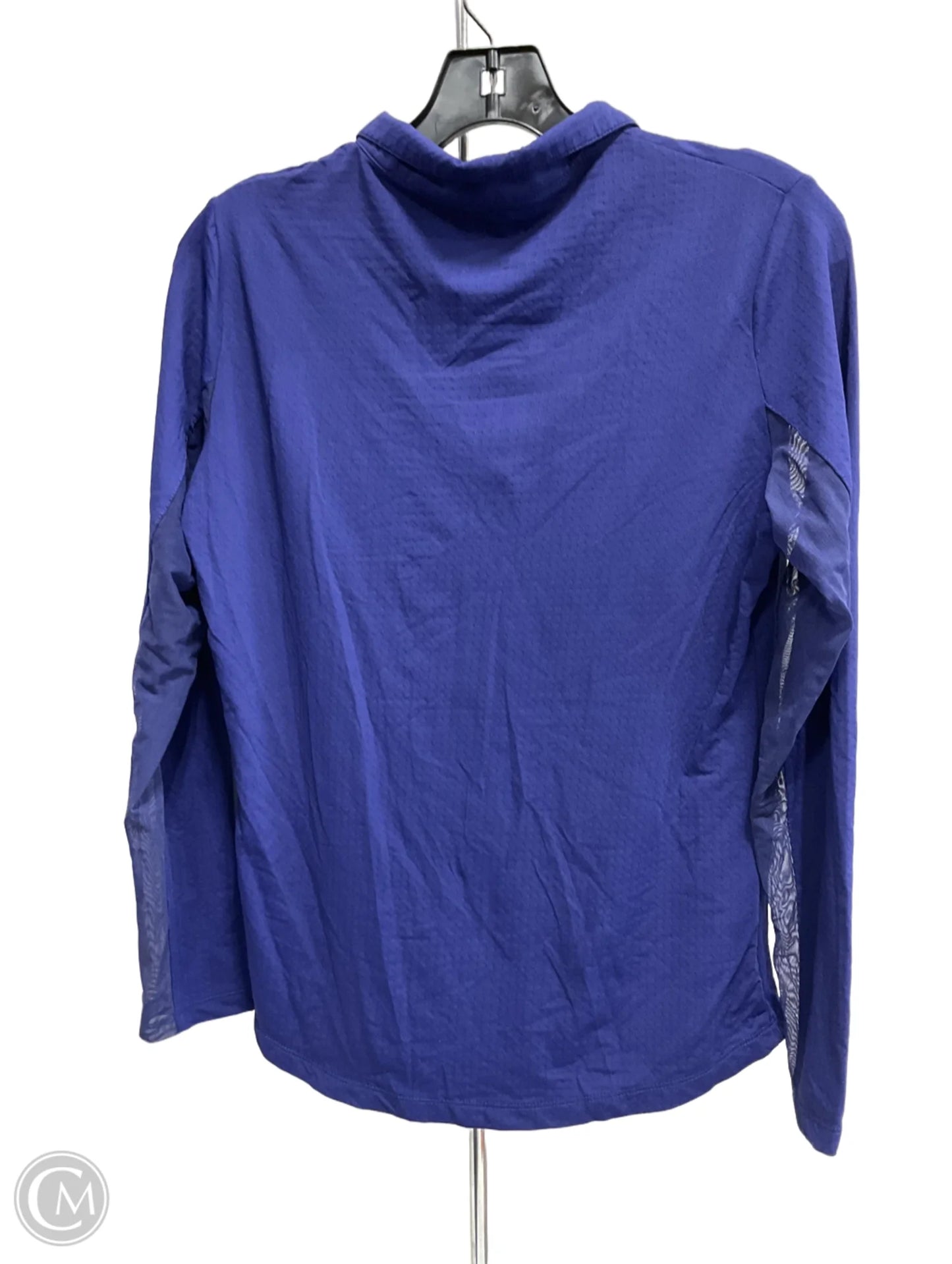 Athletic Top Long Sleeve Collar By Clothes Mentor In Blue, Size: M